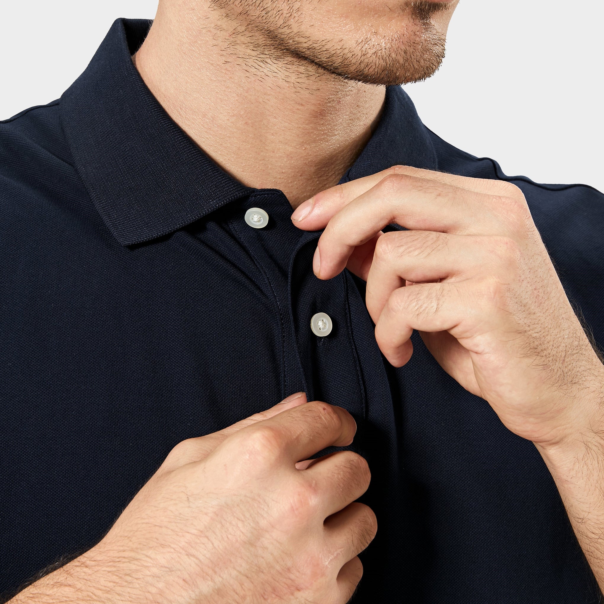 Basicsbeyond™ Herren Hawaiian Schweißresistentes Pique Polo - NAVY