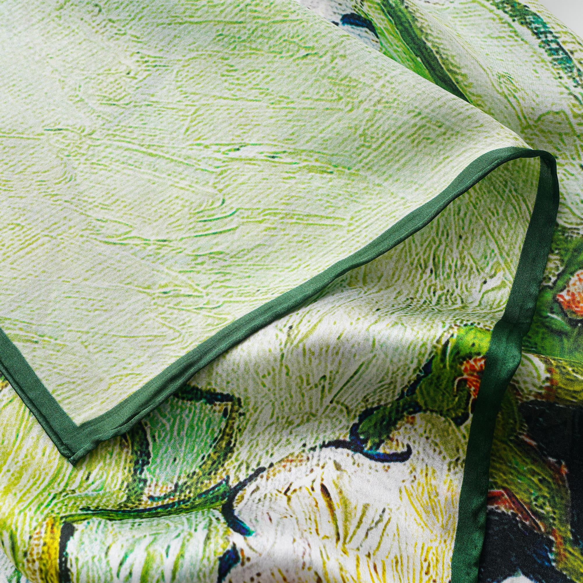 Floral Square Scarf 100% Mulberry Silk Whispers of Spring Bloom Whispers Of Spring Bloom 100% Silk 108*108cm