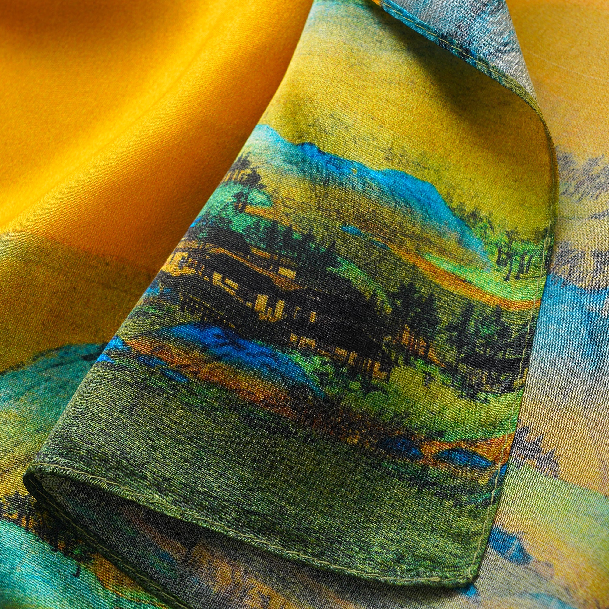 Floral Square Scarf 100% Mulberry Silk Roaming the Nature Roaming The Nature 100% Silk 53*53cm