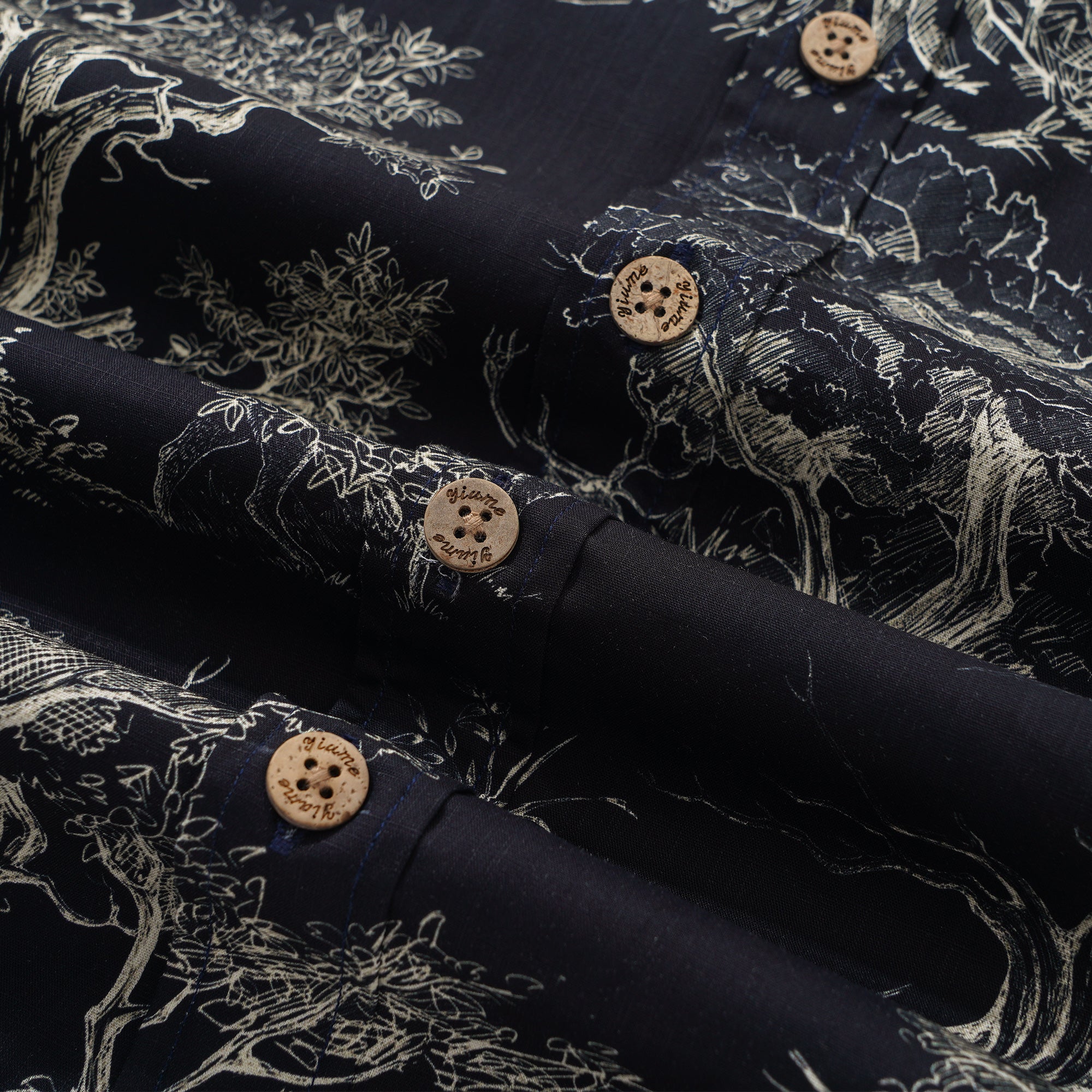 Chemise hawaïenne pour homme à manches courtes, boutonnée, 100 % coton, noire, Aloha Majestic Jungle