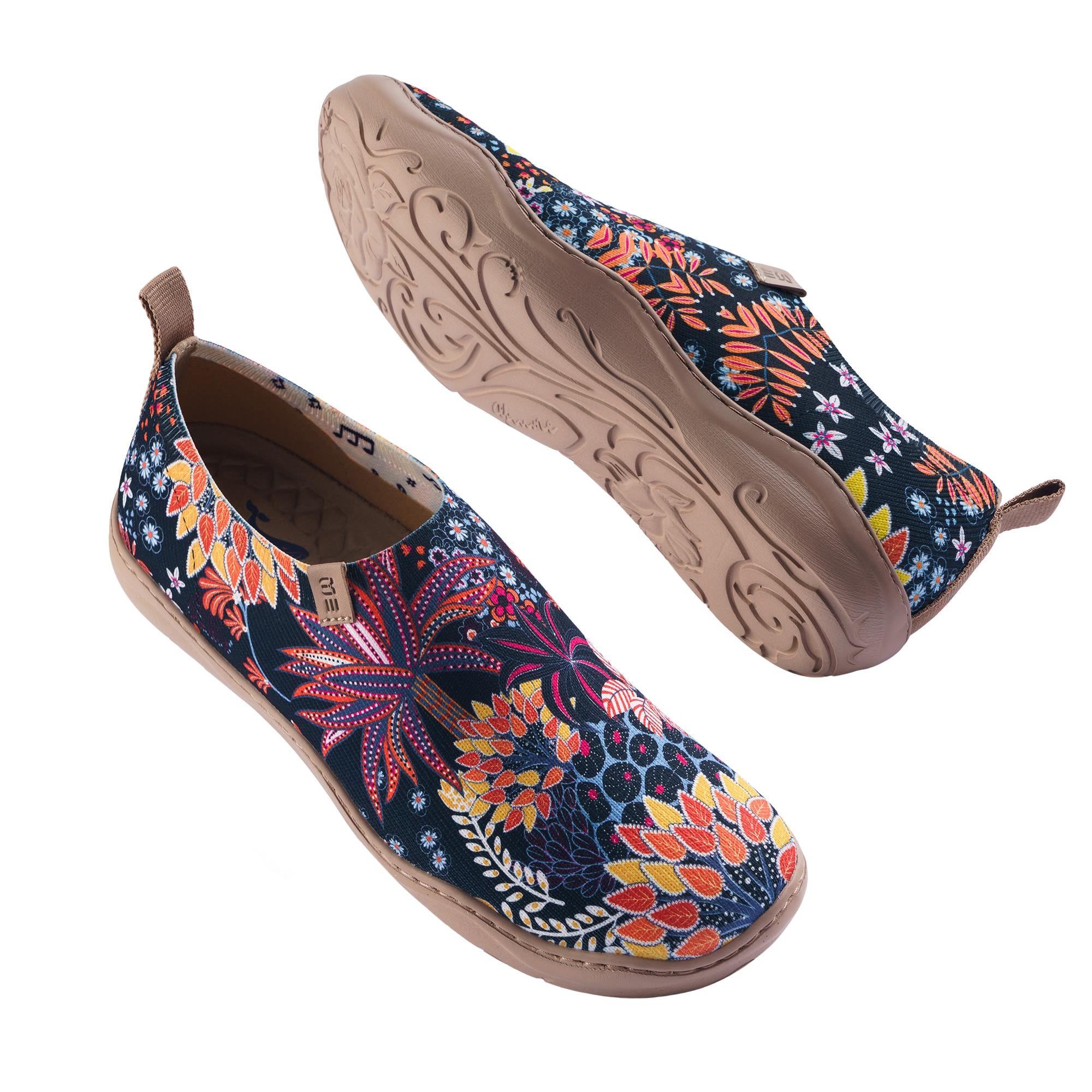Quirky Plants Women's Slip-On Shoes Painted Canvas Sneakers Hawaiian-inspired Aloha Shirts For Men - Premium Collection