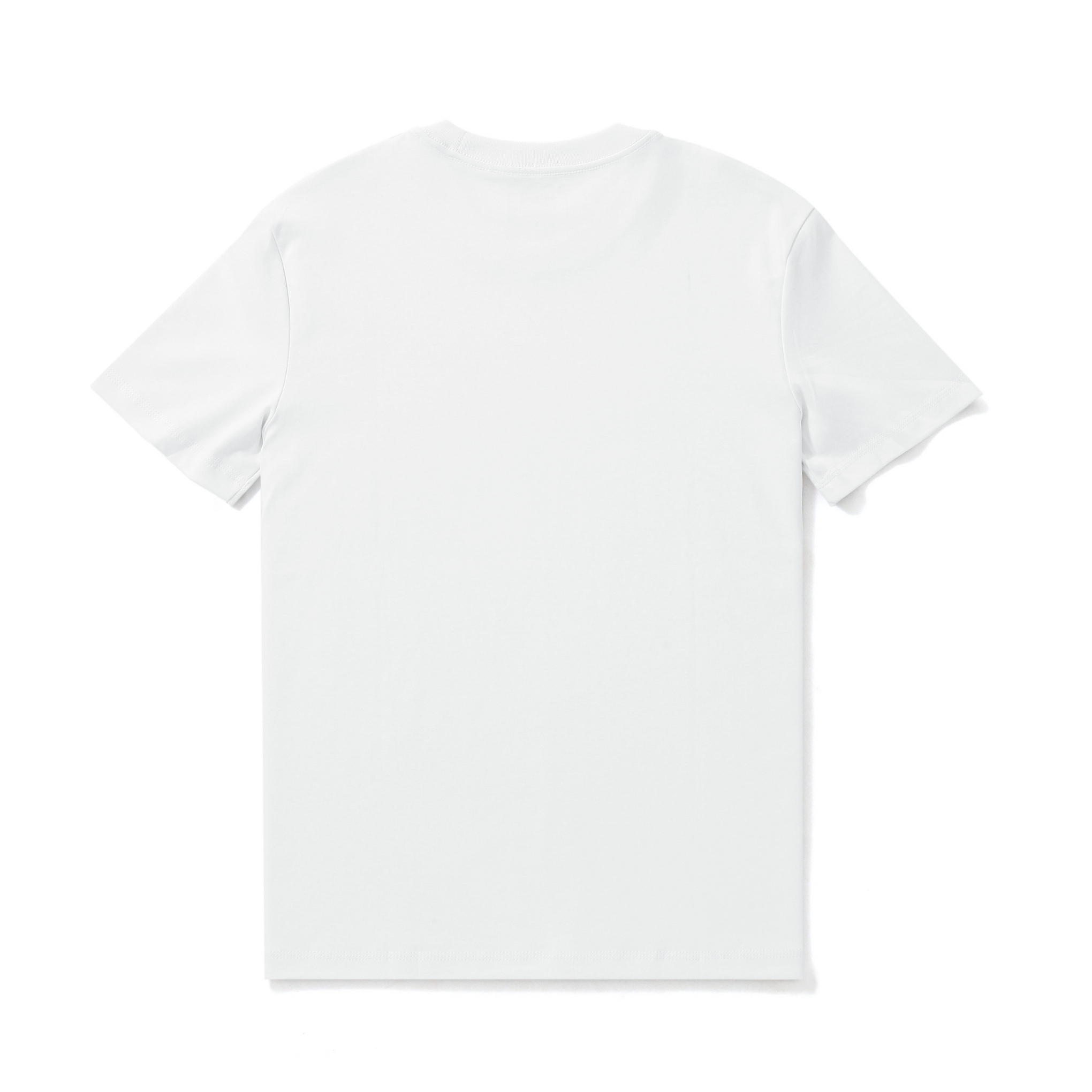 Stain-proof Crew Neck White Short Sleeve Basic Tee Shirt Stain-proof Basic Tee White