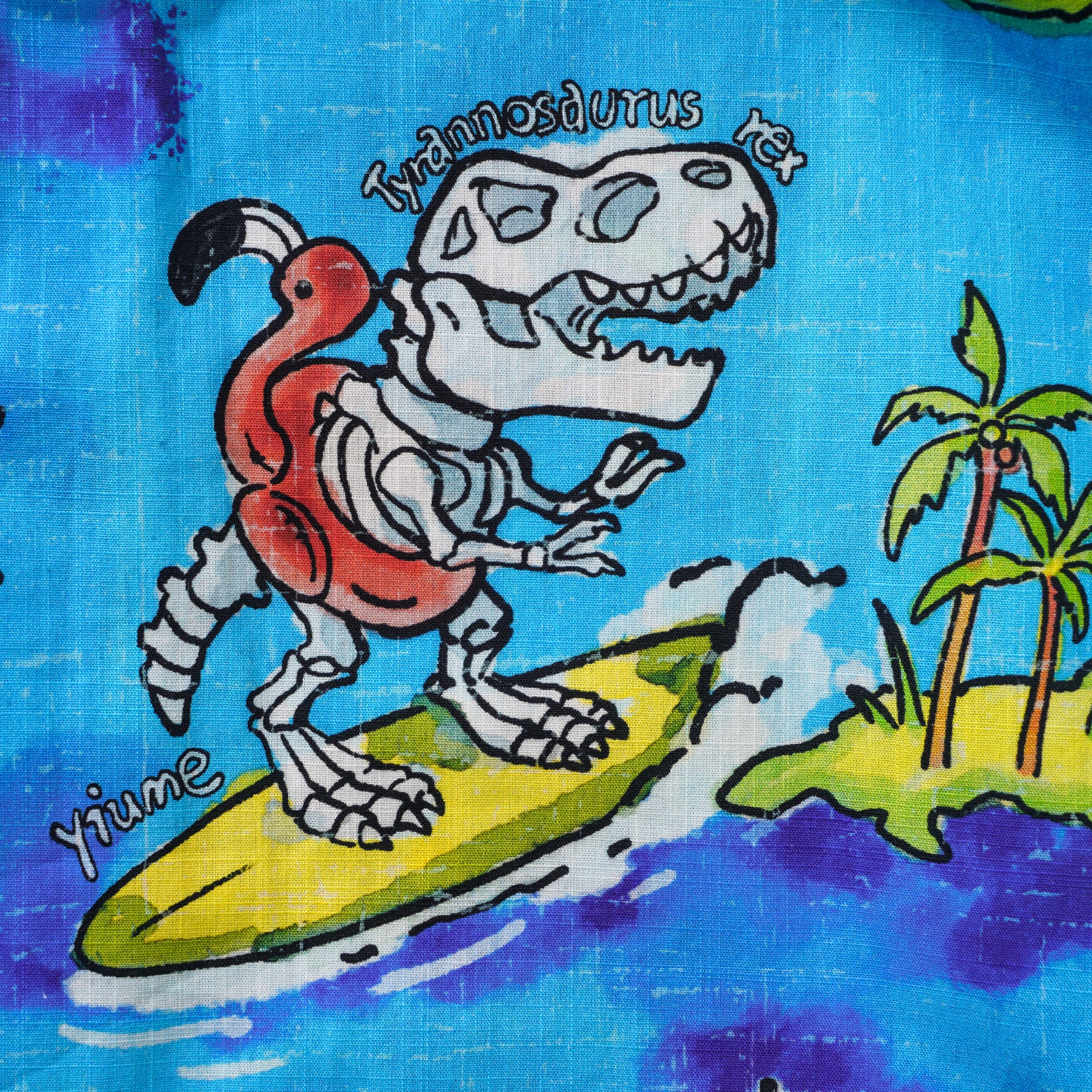 Kids' Hawaiian Shirt Short Sleeve Button-down 100% Cotton Blue Aloha Adventure Isle