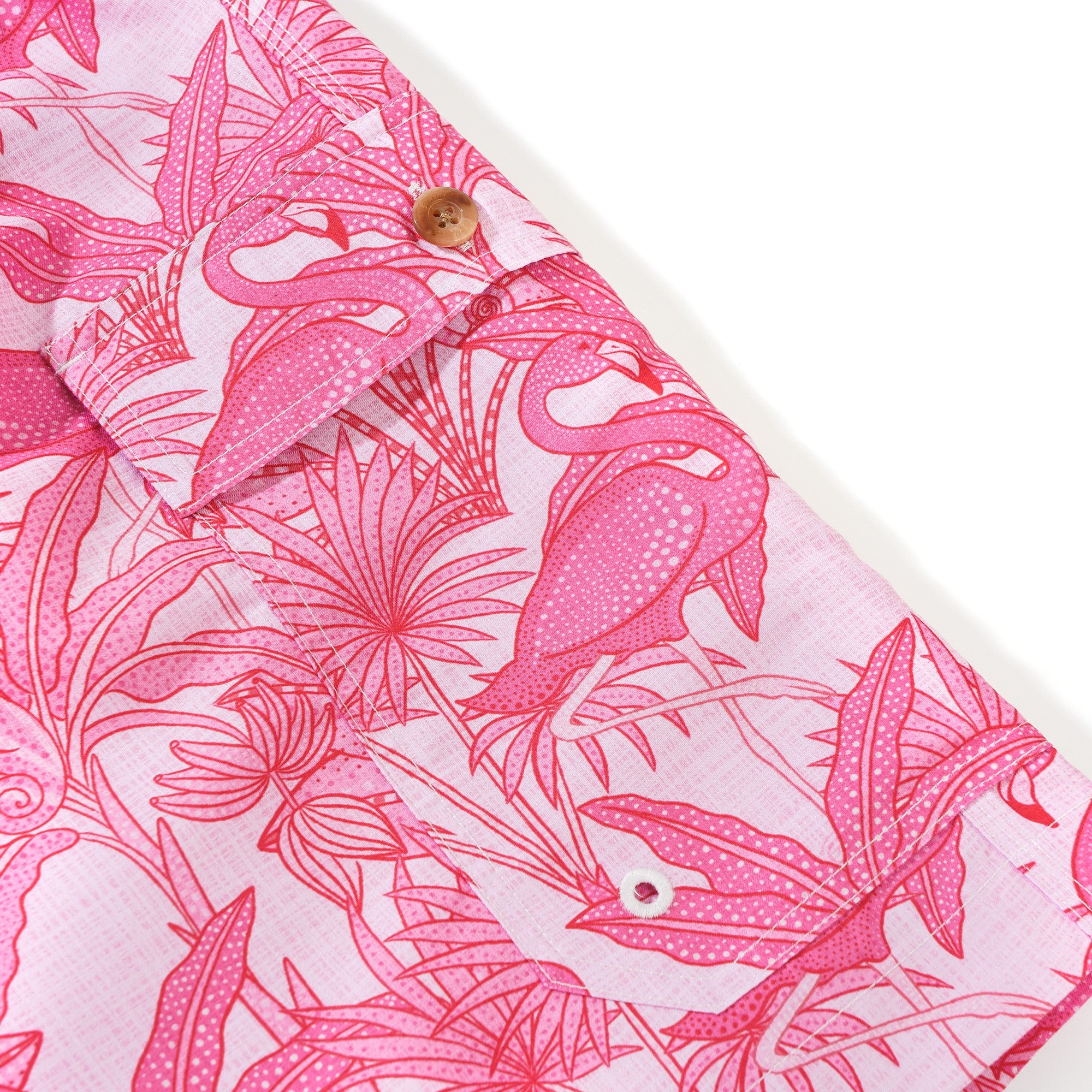 Shorts de 6 pouces pour hommes 100% polyester Aloha Sicilian citron flamants et caméléons par maison de shorts de plage imprimés décontractés House of Haricot