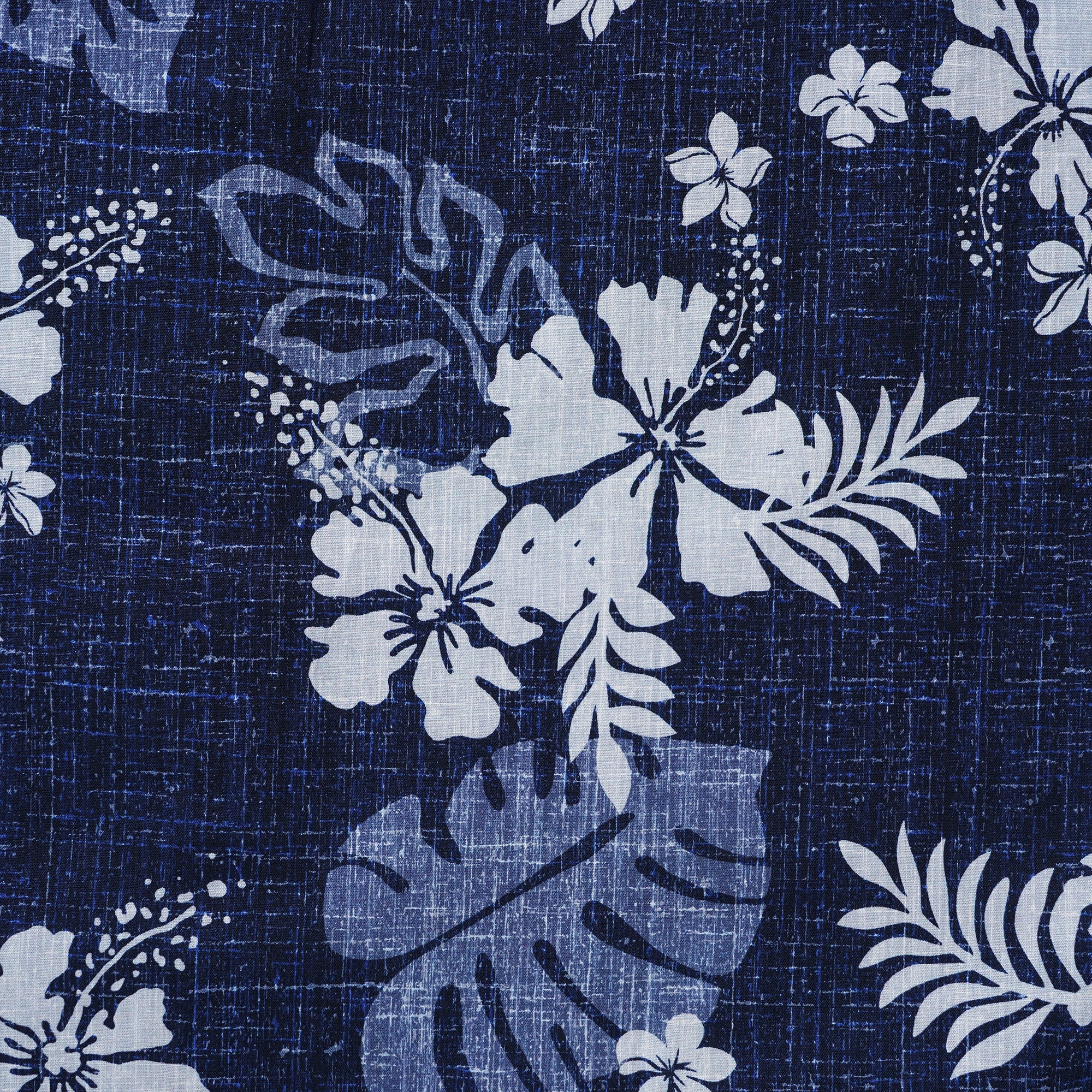 Tropisches hawaiianisches Hemd für Männer atmungsaktives Hemd Blaues kurzärmeliges Knopffalten-Falten-Hemd