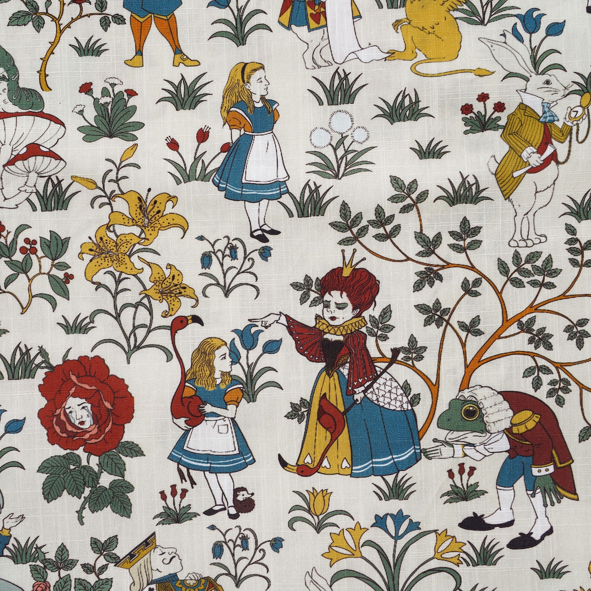 女子ハワイアンシャツ半袖ボタンアップ100％コットンベージュアロハアリスのワンダーランド