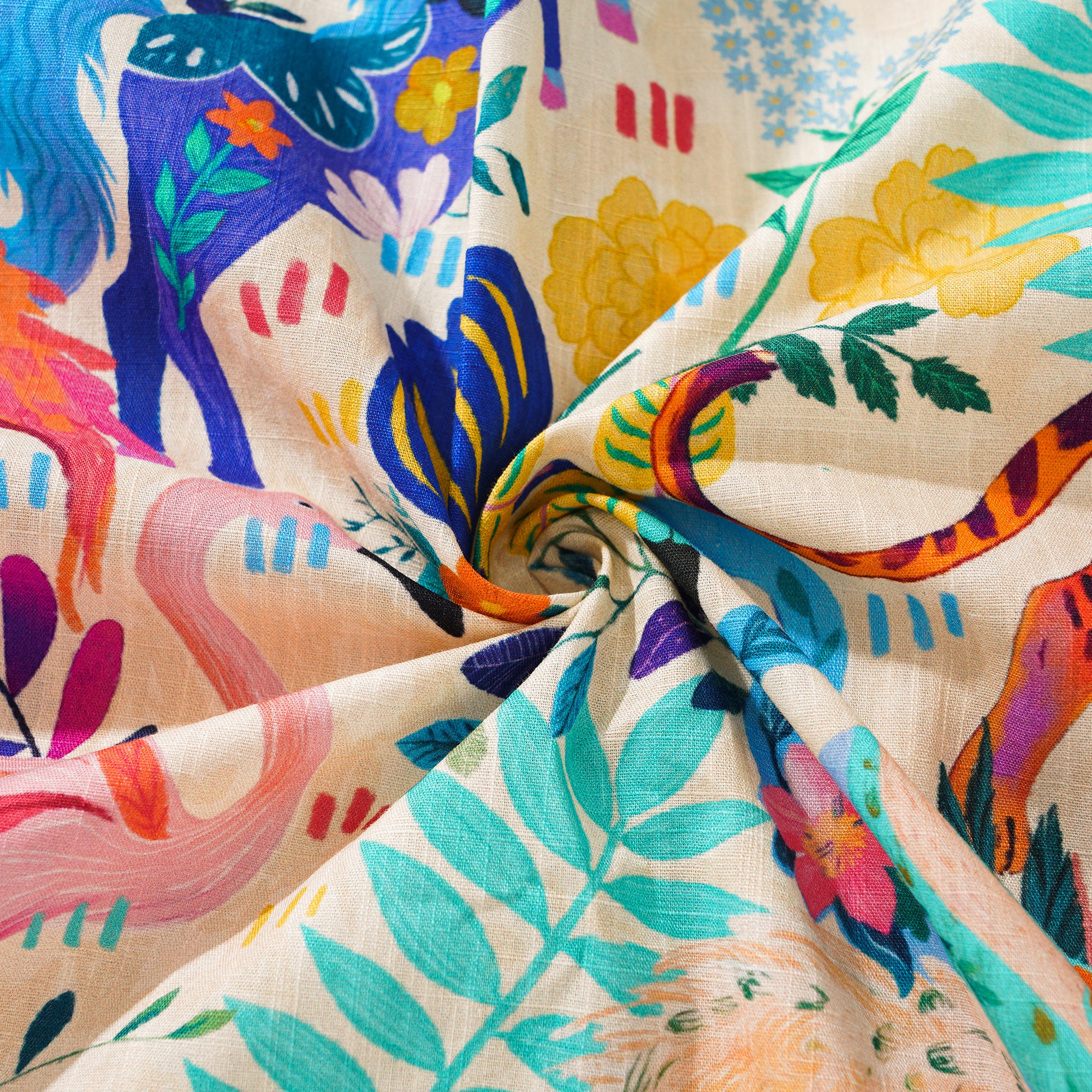 Chemise hawaïenne colorée masculine bouton à manches courtes 100% coton Aloha jungle fantaisie