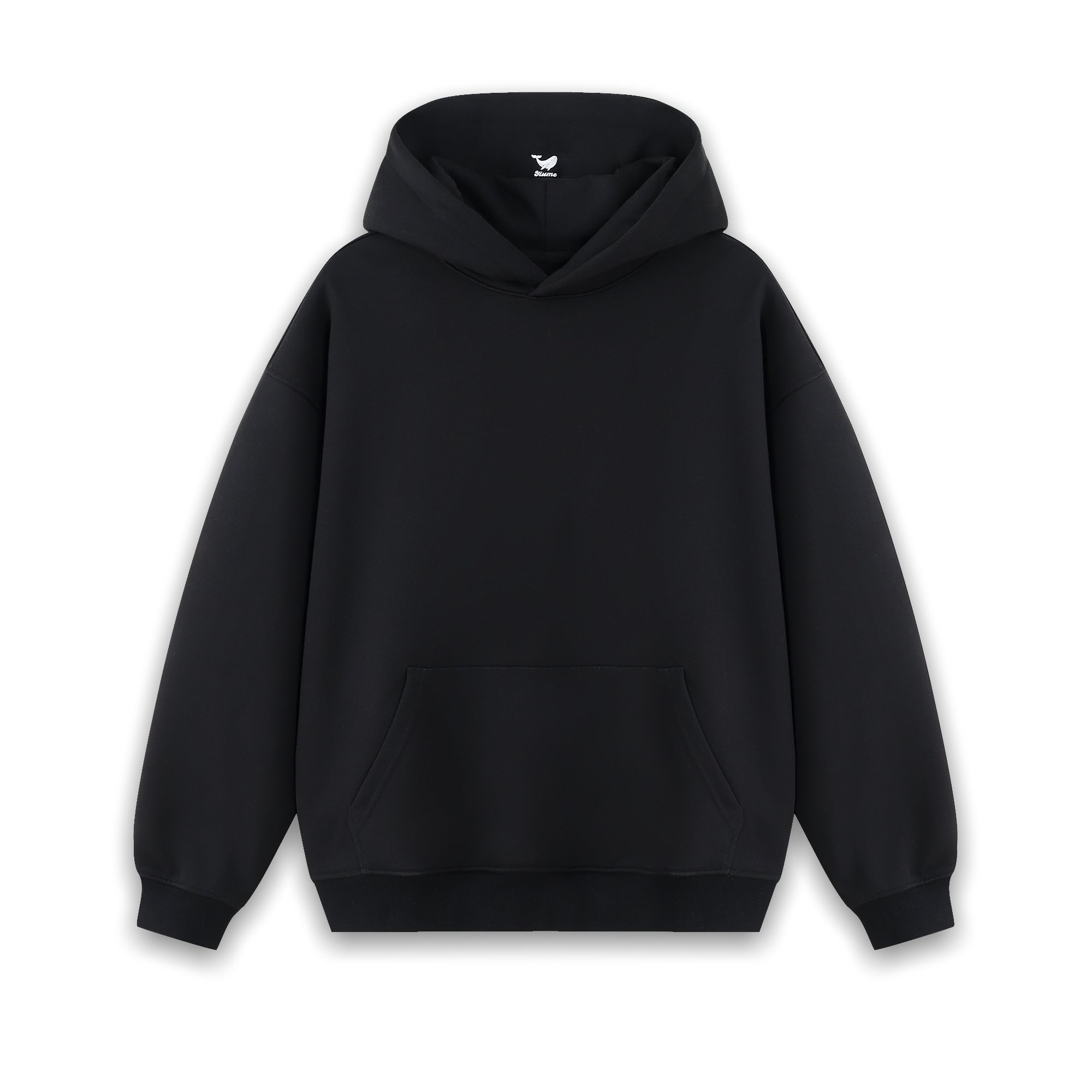 Solid Color Hoodie For Men Classic Basic Hoodie - BLACK