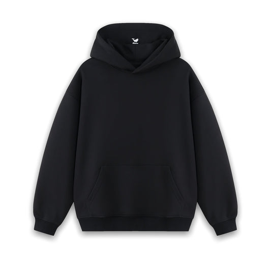 Solid Color Hoodie For Men Classic Basic Hoodie - BLACK