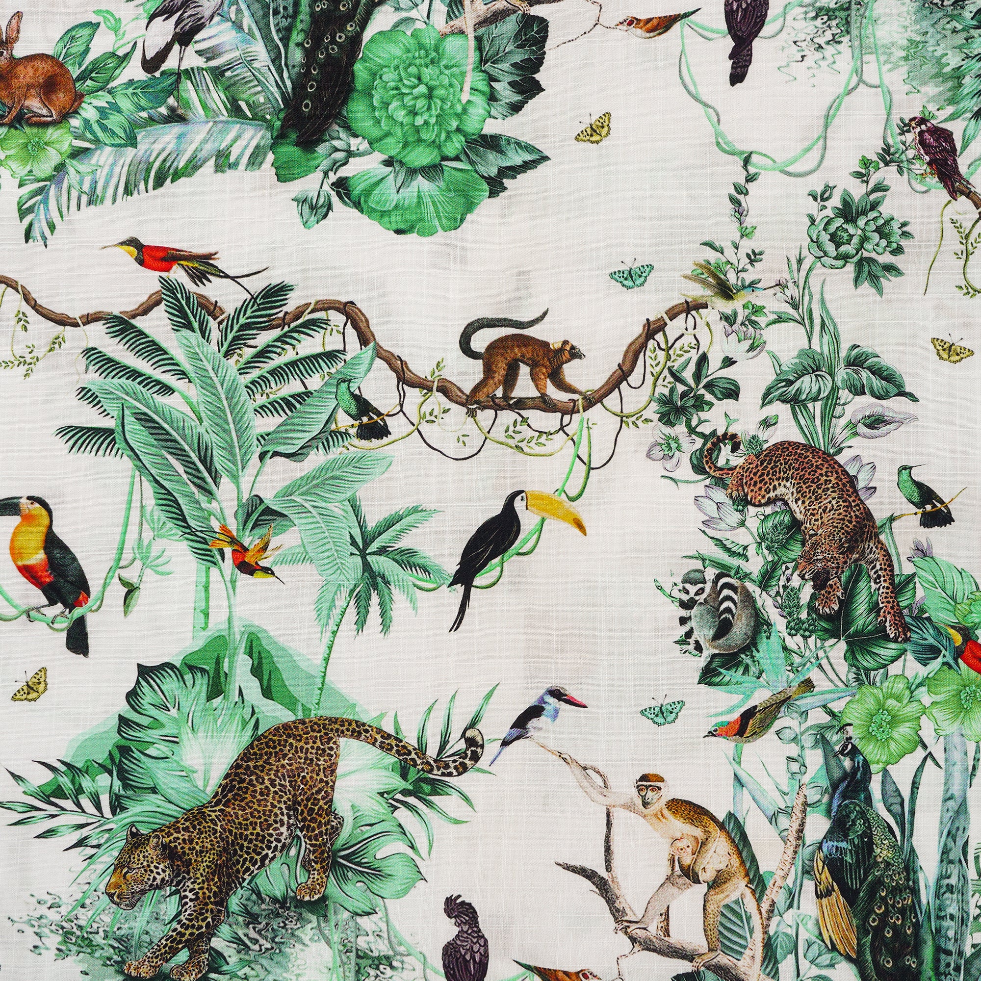 Chemise hawaïenne pour homme à manches courtes, boutonnée, 100 % coton, verte, Aloha, évasion tropicale dans la jungle.