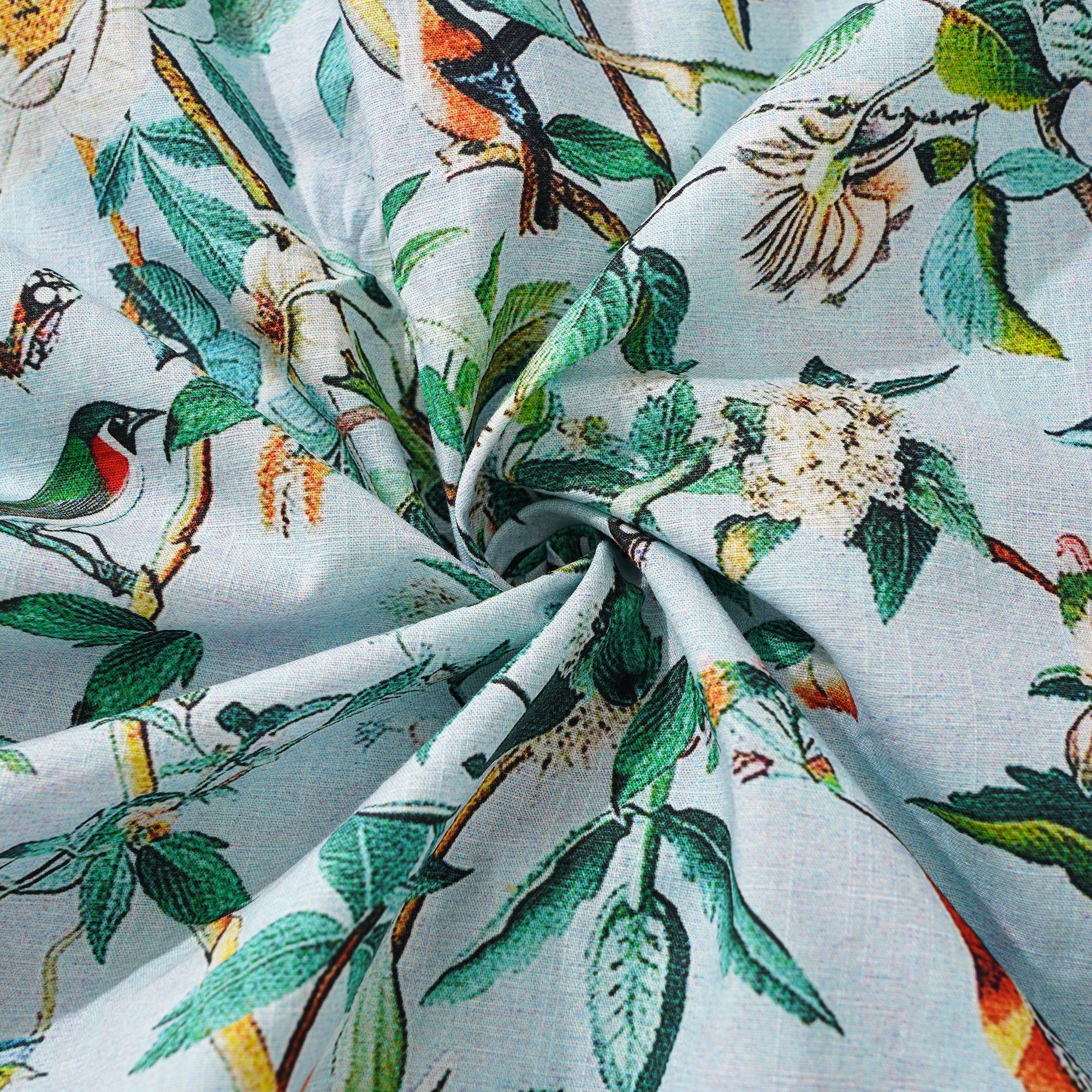 Chemise hawaïenne masculine à manches courtes à manches courtes 100% coton vert hawaiian Nature's chuchoter