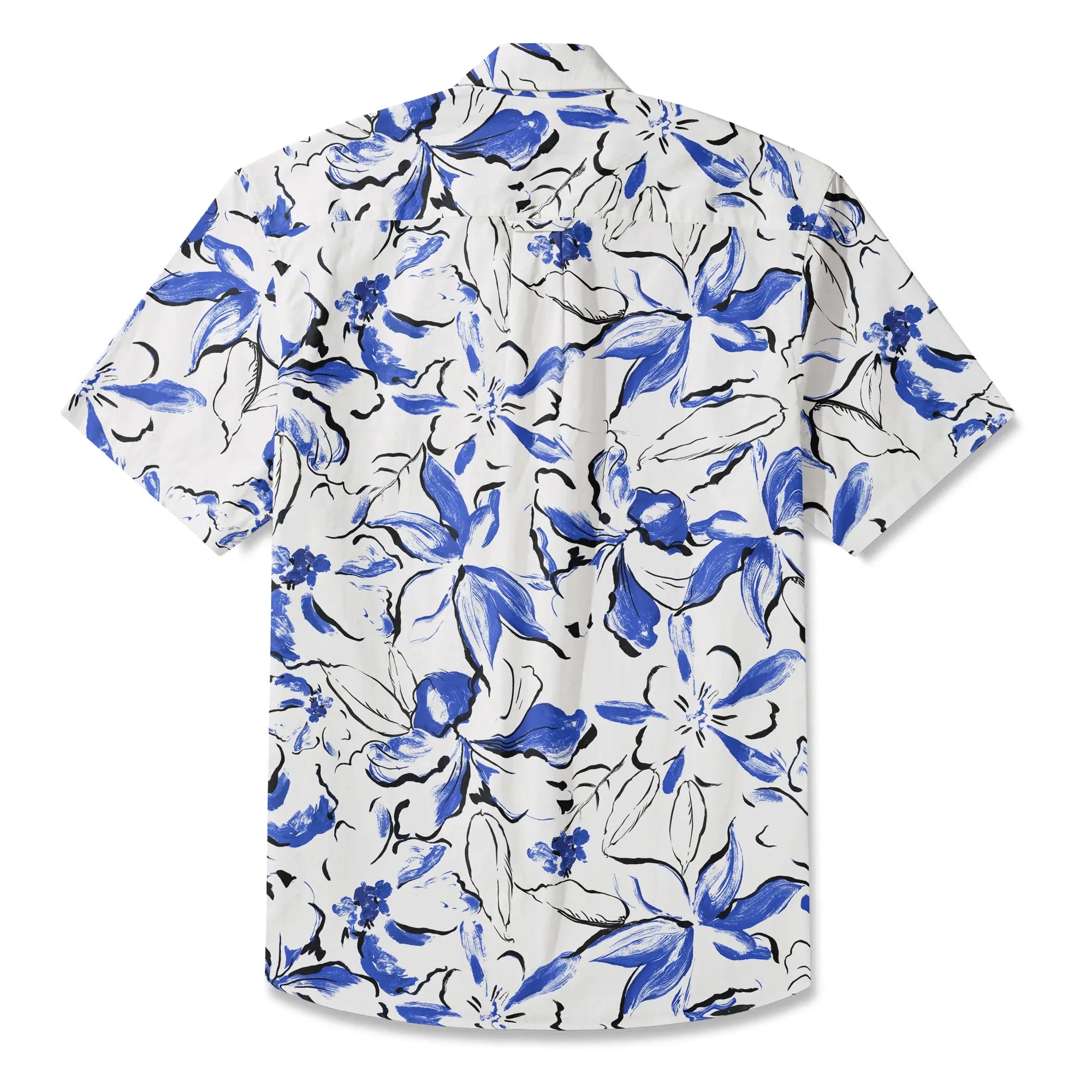 Men's Short Sleeve Blue Hawaiian Shirt