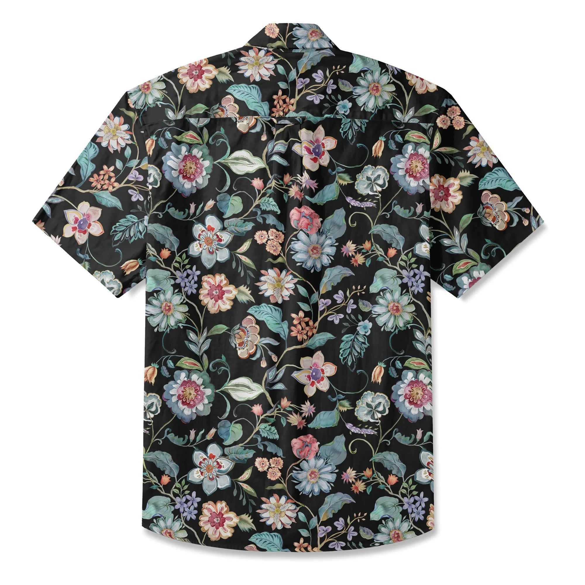 Men's Hawaiian shirt, tropical floral, button-up, holiday wear