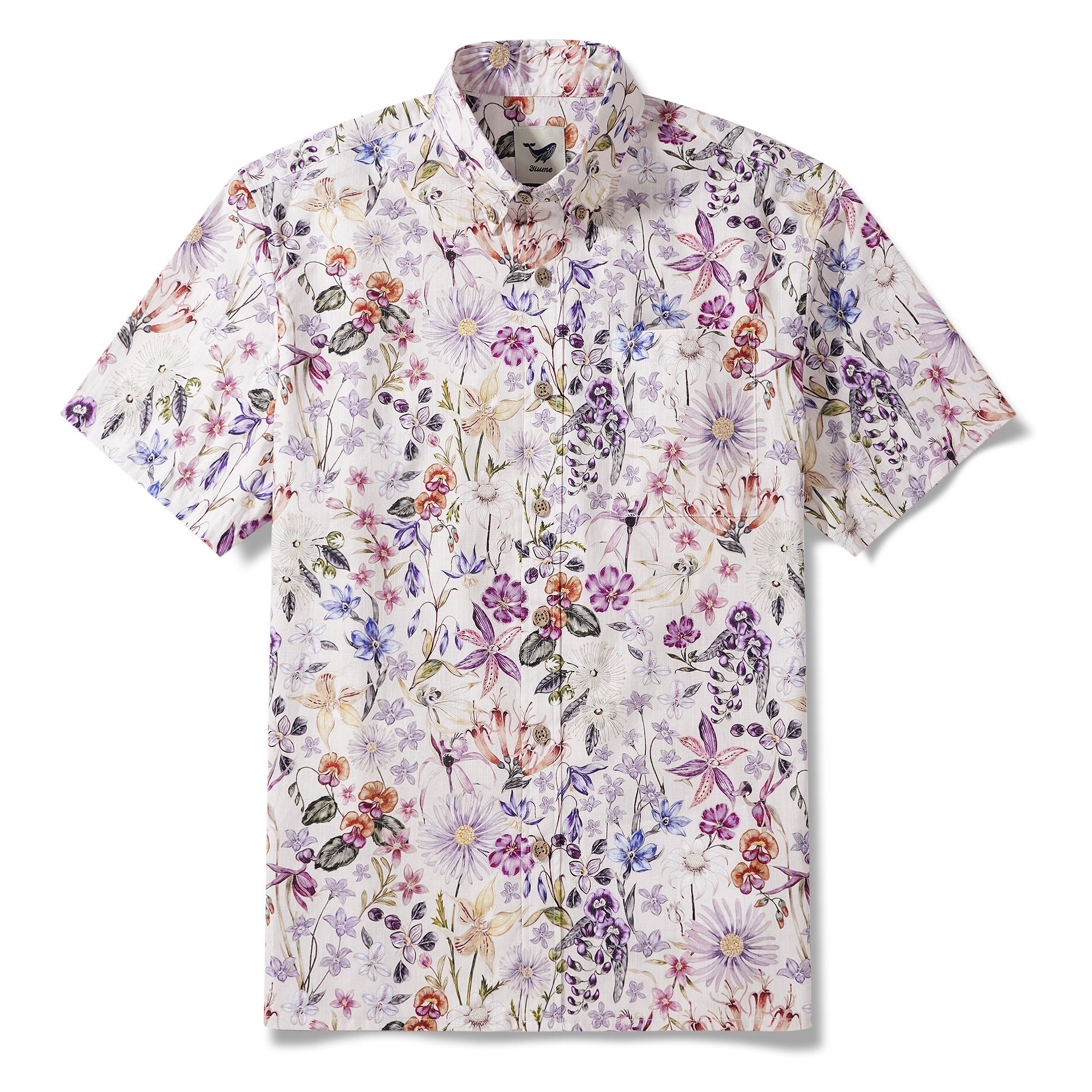 Yiume Men's Dress Shirt For Wedding Button-down Hawaiian Shirt 100% Cotton  Elegant Shirt Wrinkle Free