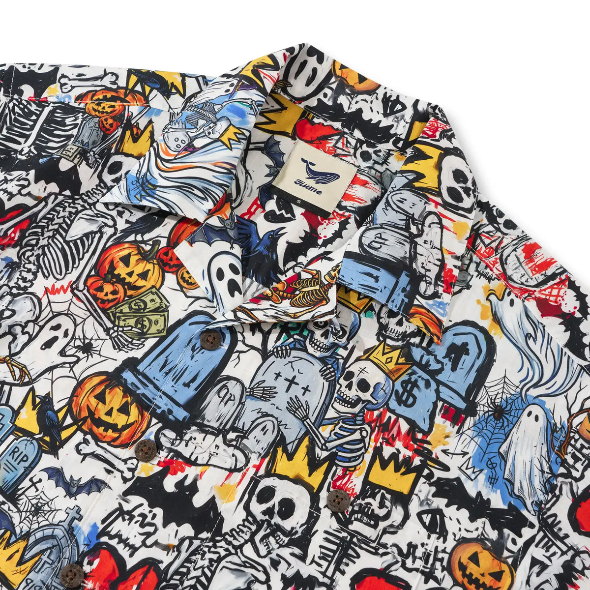 Halloween themed Hawaiian shirt for men, Yiume brand