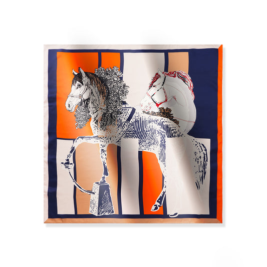 Floral Square Scarf 100% Mulberry Silk Majesty in Motion Majesty In Motion 100% Silk 90*90cm