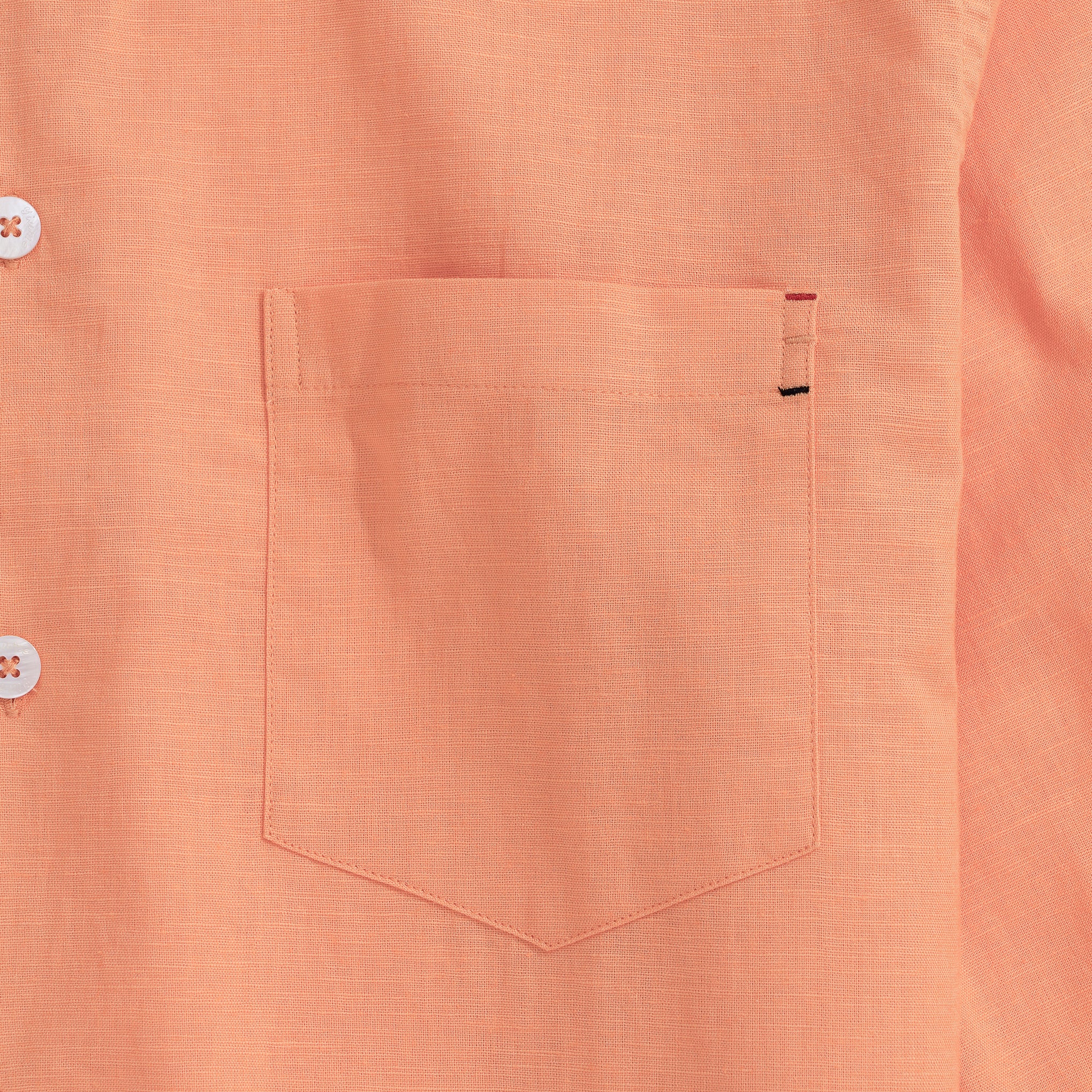 Hawaiian Shirt For Men Riviera Holiday Pointed Collar Long Sleeve Shirt - Light Orange Riviera Holiday - Light Orange