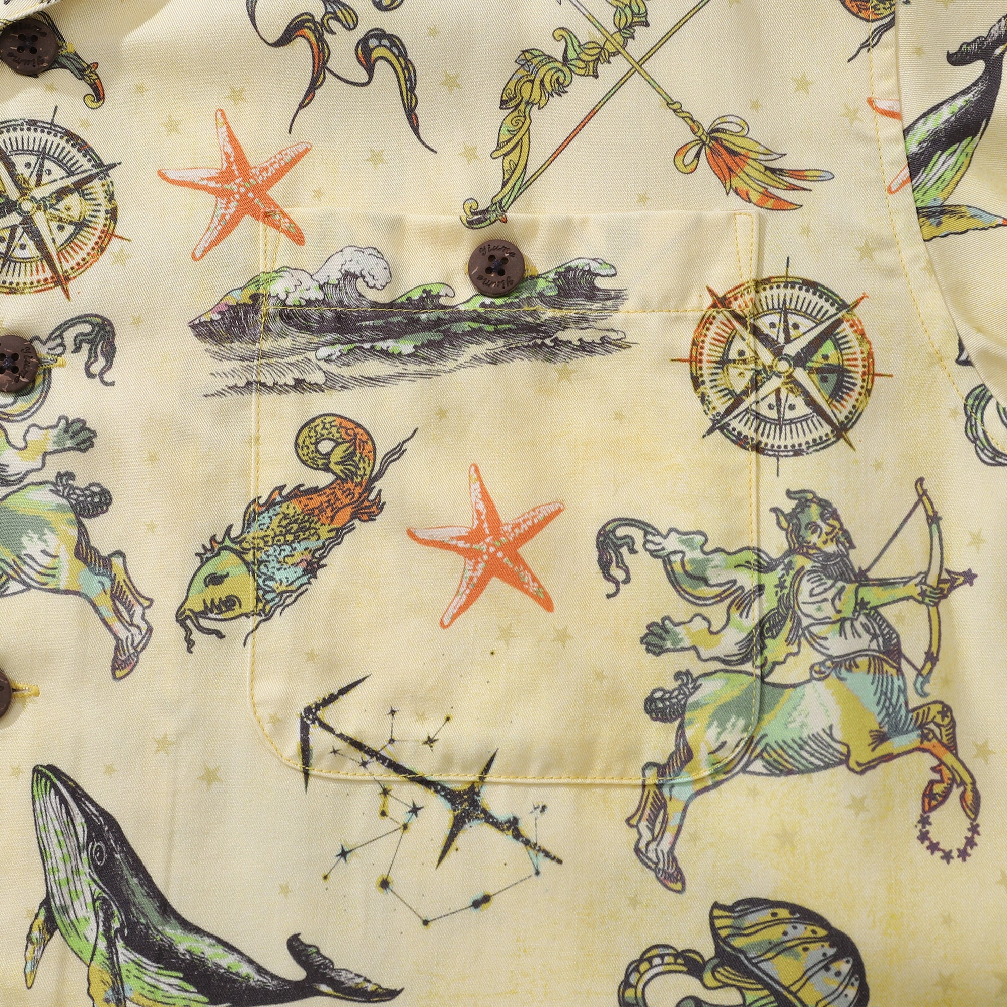 Chemise hawaïenne pour hommes Chemise Sagittaire Col Camp Tencel™