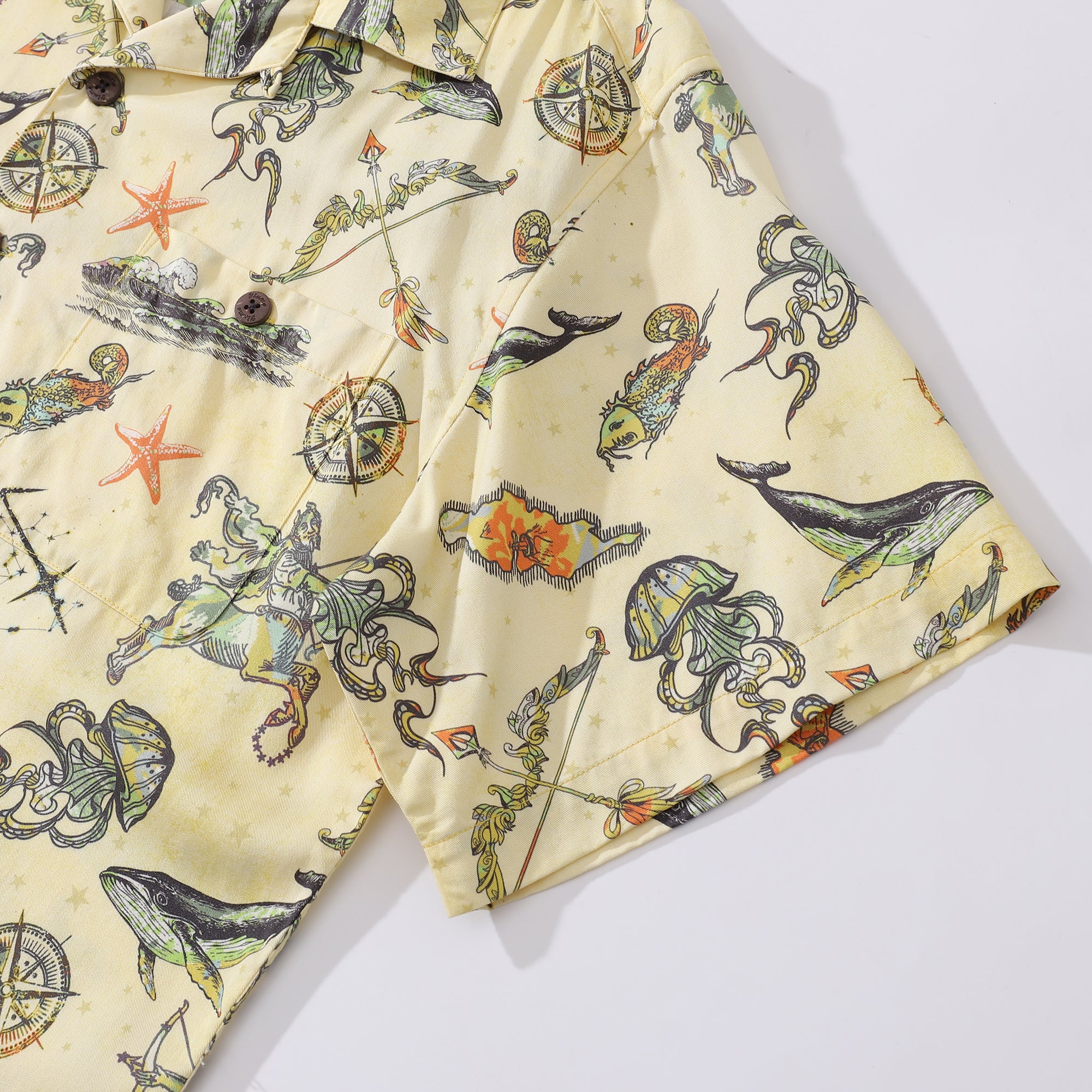 Chemise hawaïenne pour hommes Chemise Sagittaire Col Camp Tencel™