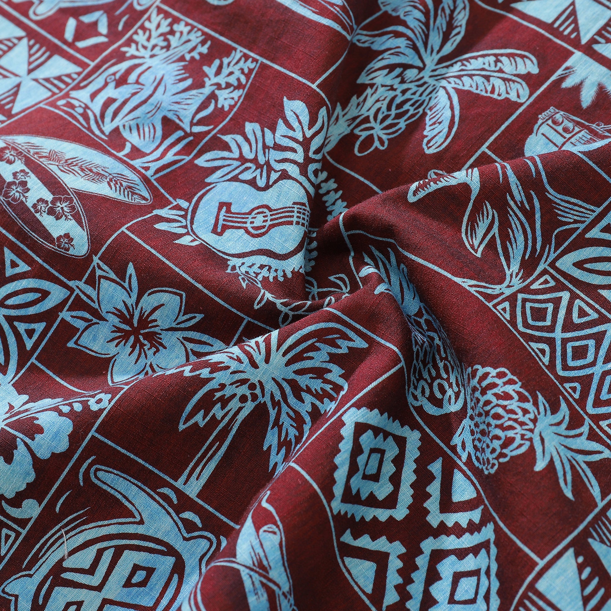 Men's Hawaiian Shirt Summer Ensemble Print Cotton Button-down Short Sleeve Aloha Shirt