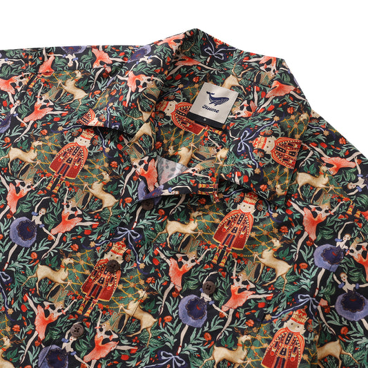 Christmas Hawaiian Shirt For Royal Celebration By Wipada Kulenkampff Shirt Camp Collar 100% Cotton