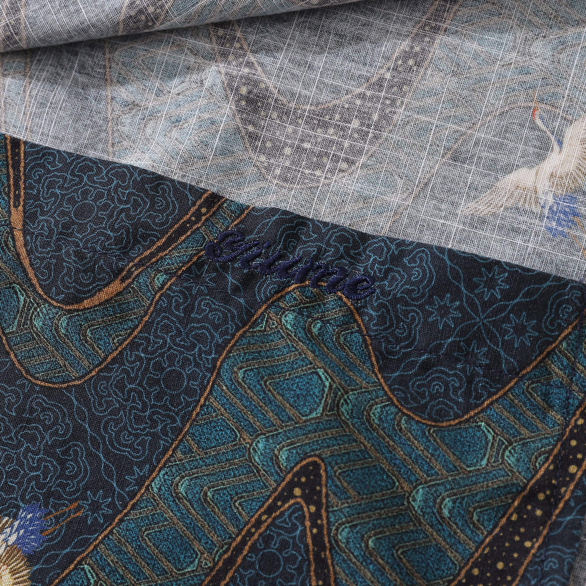 Herren Hawaiian Shirt Arcane Serenity Baumwolle Button-down Langarm Aloha Shirt