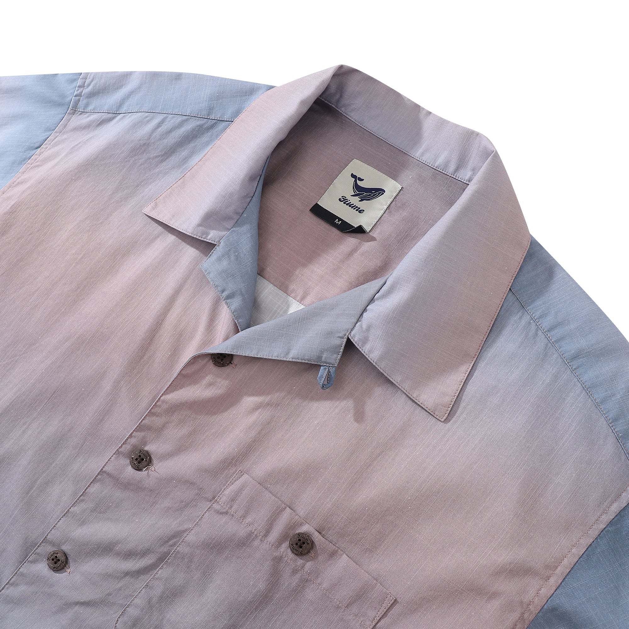 Hawaiian Shirt For Men Navigation Shirt Camp Collar 100% Cotton