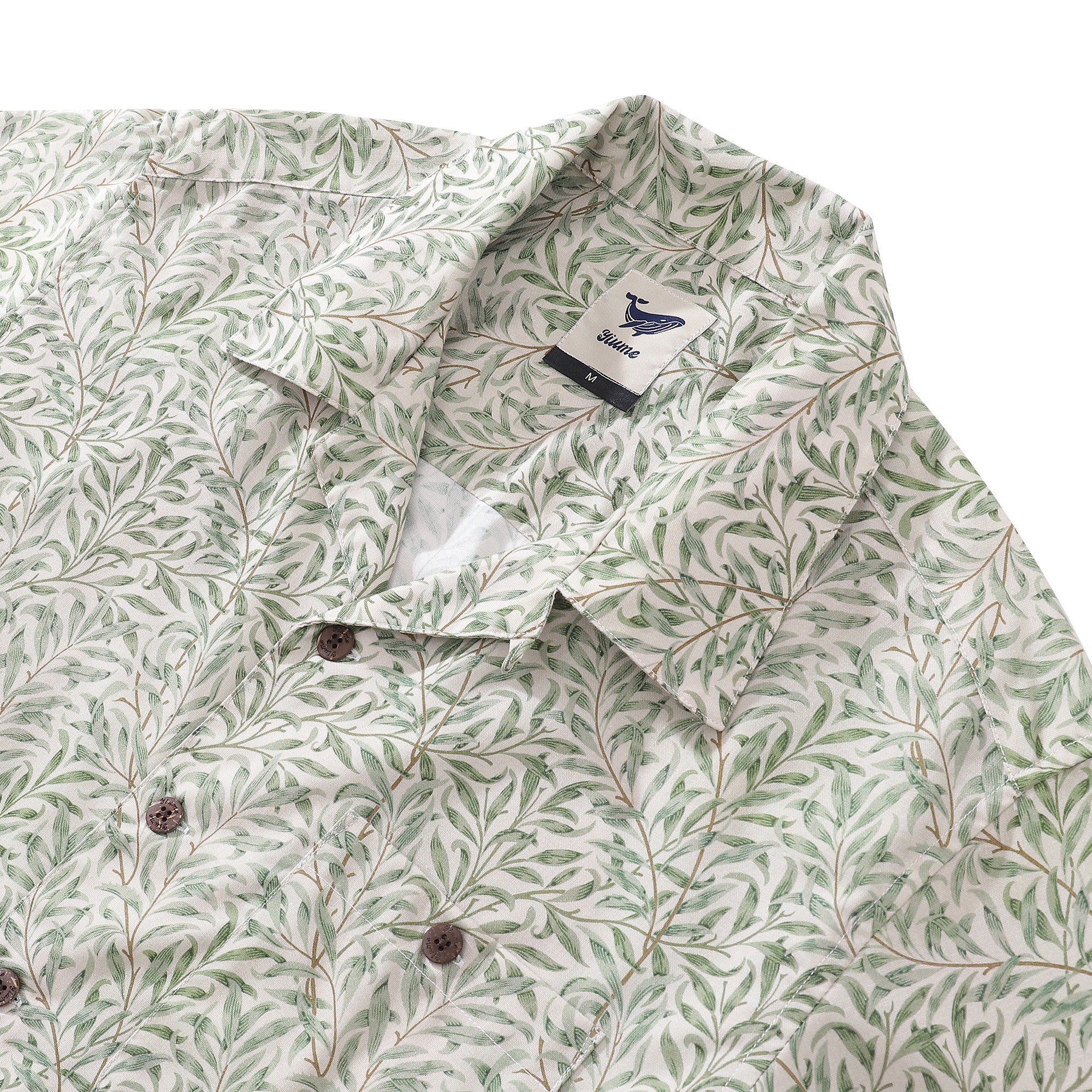 Wrinkle-Free Hawaiian Shirt For Men Willow Shirt Camp Collar – YIUME ...