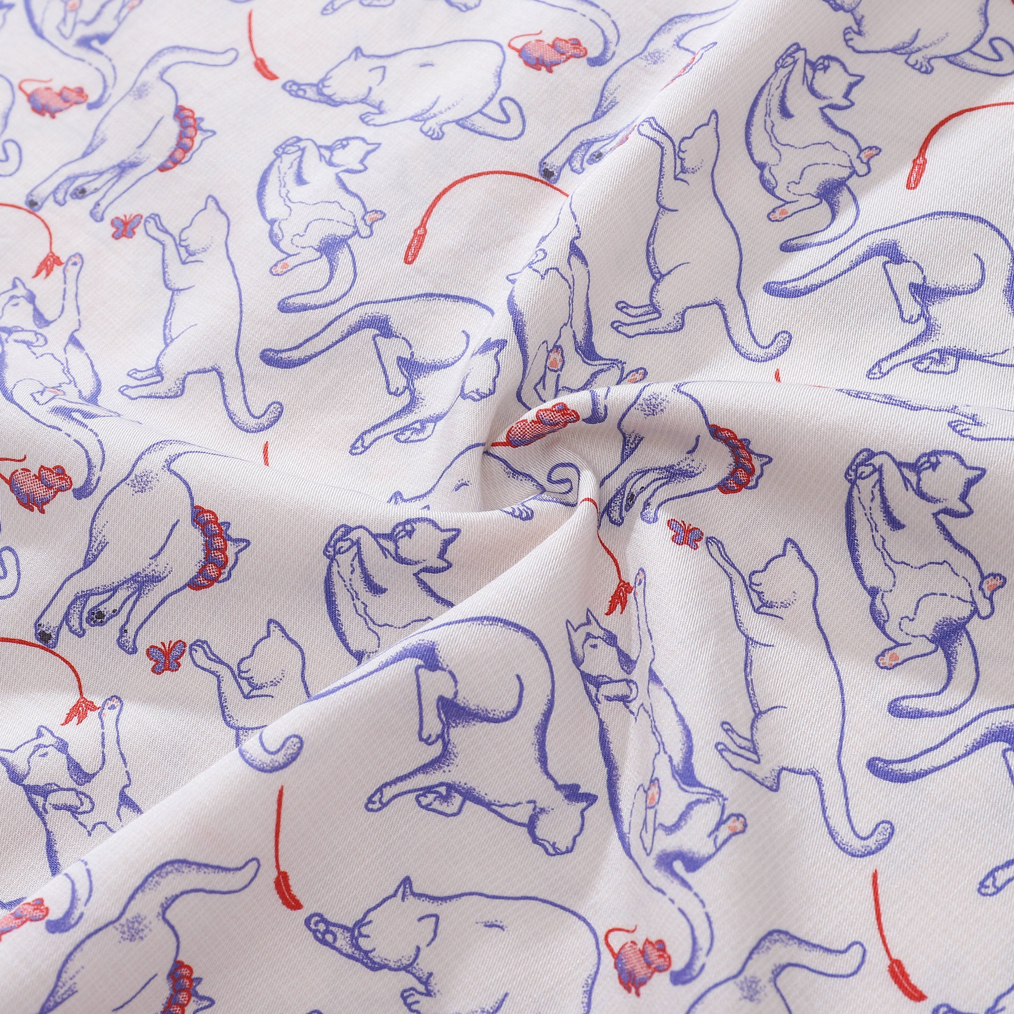 Men's Hawaiian Shirt Cat Game Print Button-down Short Sleeve Aloha Shirt Tencel™