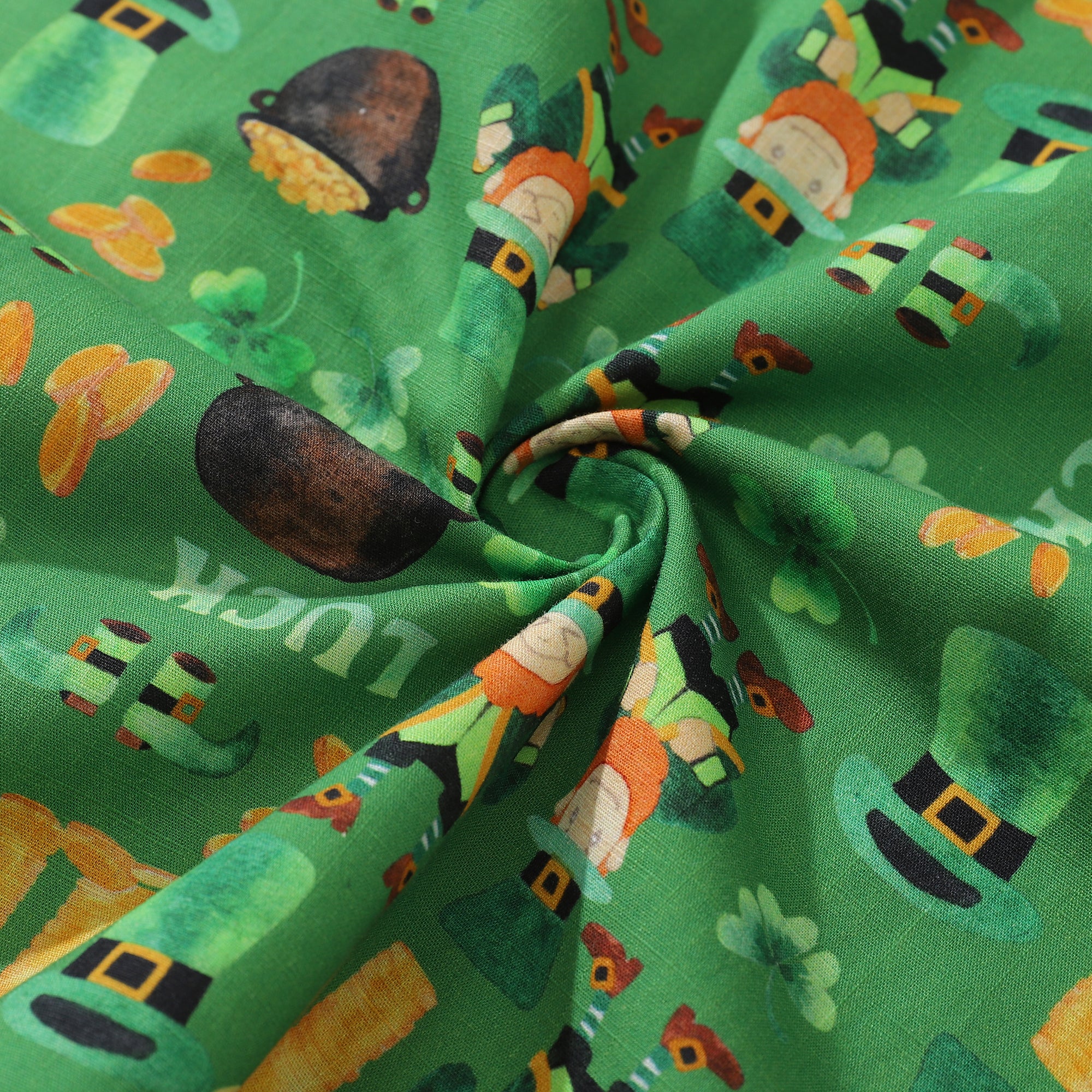 Hawaiian Shirt For Men Lucky Symbol By Samantha O' Malley Shirt Camp Collar 100% Cotton