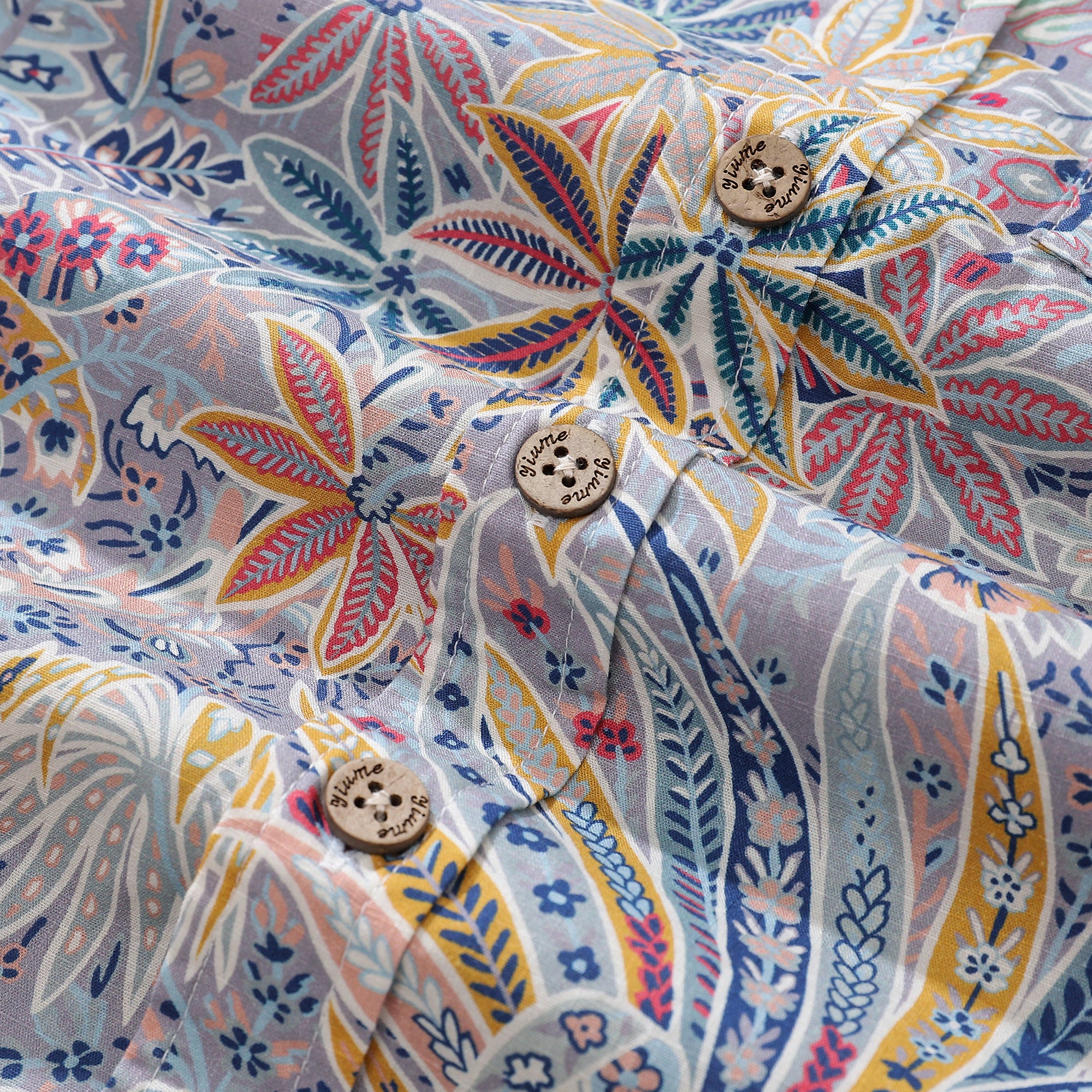 Children's Hawaiian Shirt Tropical Palm Tree Print Cotton Button-down Short Sleeve Jungle Youth Shirt