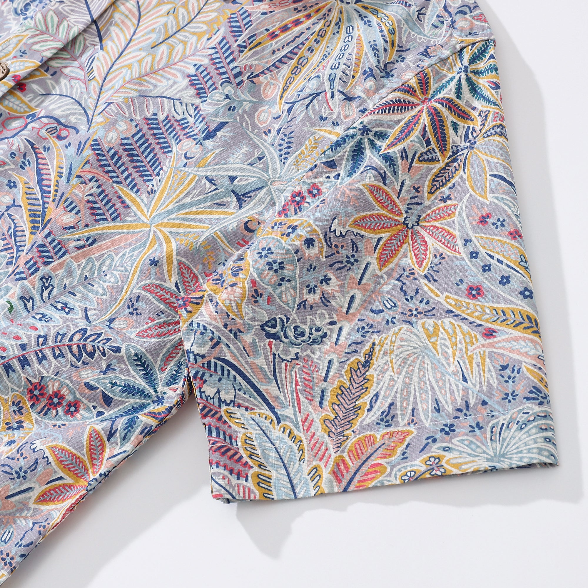 Women's Hawaiian Shirt Tropical Palm Tree Print Cotton Button-up Short Sleeve