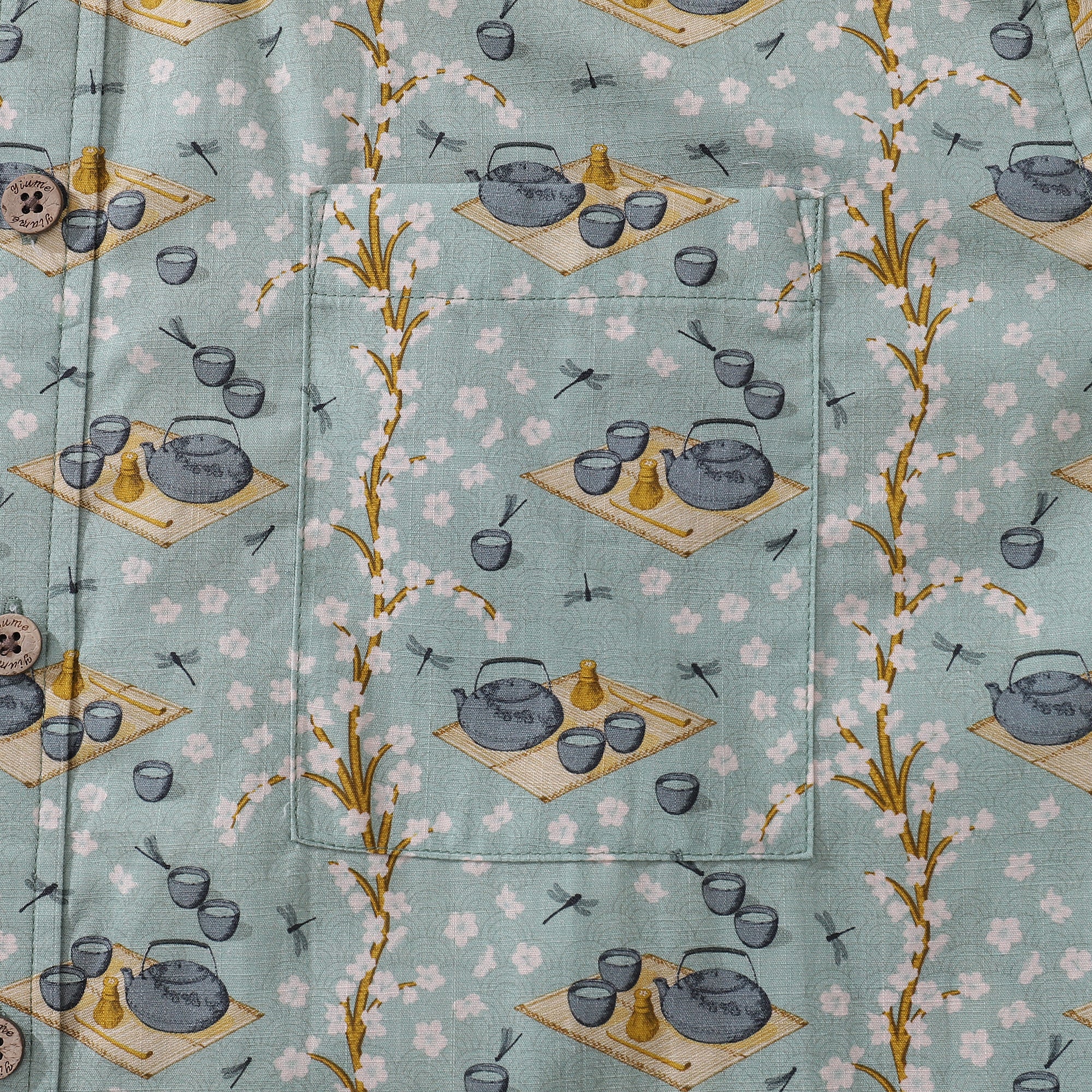 Herren Hawaiian Shirt Tee-Zeremonie von Maria Elena COCO Baumwolle Knopf-down Kurzarm Aloha Shirt