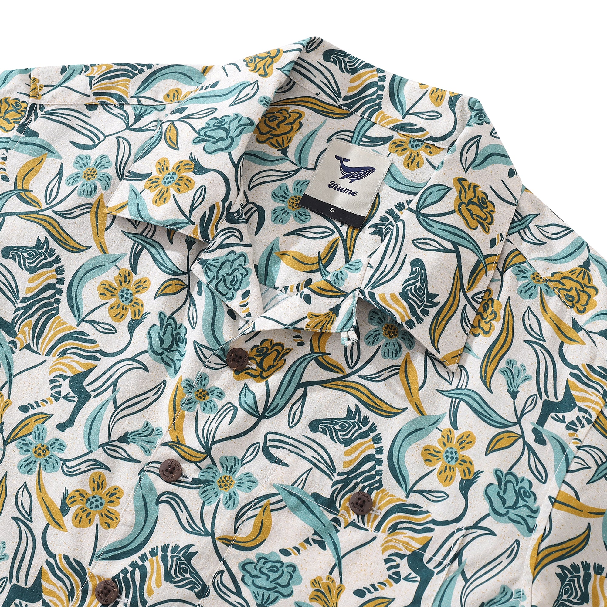 Hawaiian Shirt For Men BohoZebra By Amy Suther Shirt Camp Collar 100% Cotton