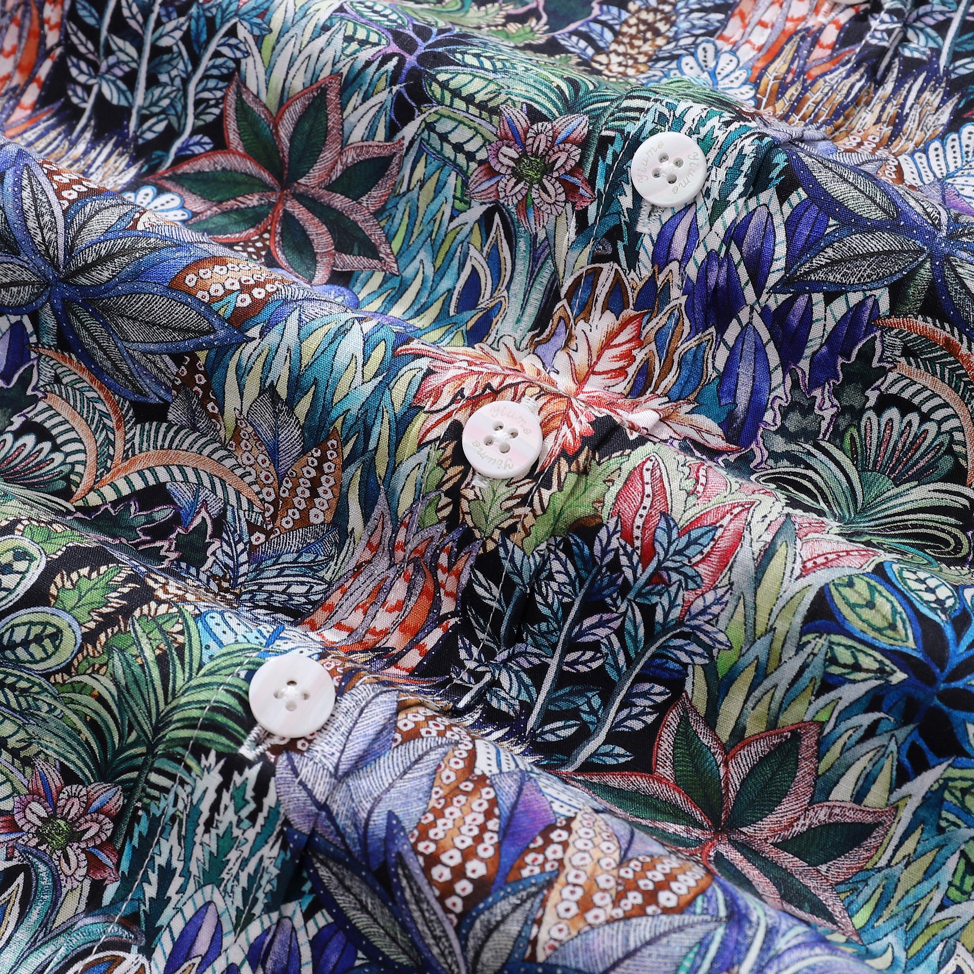 Men's Hawaiian Shirt Mysteries of the Jungle Print Cotton Button-down Short Sleeve Aloha Shirt