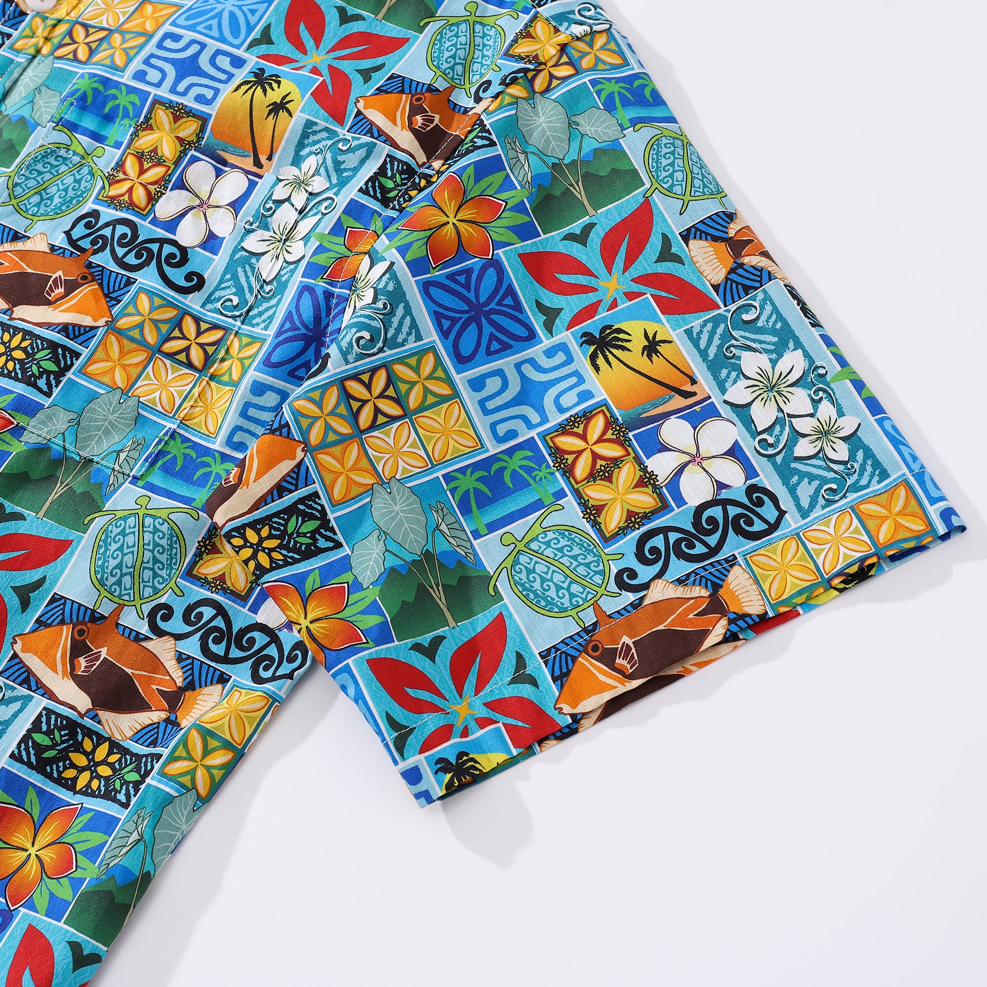 Men's Hawaiian Shirt Vintage Cotton Button-down Short Sleeve Aloha Shirt New Hawaiian Motif By Madtropic