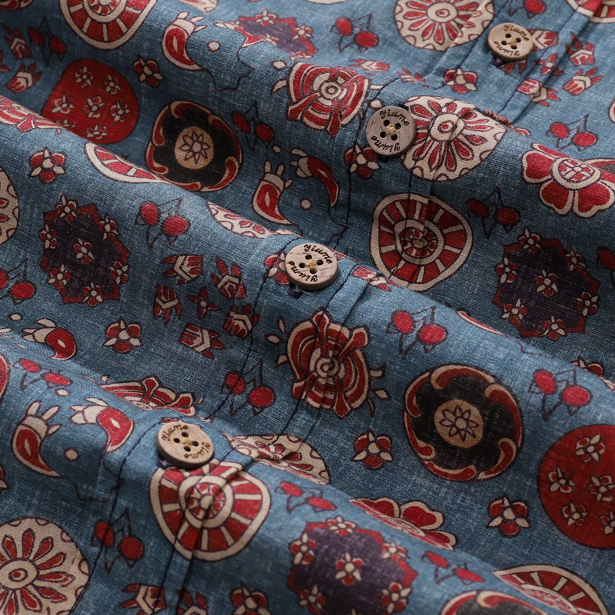Men's Hawaiian Shirt Rose Waltz Print Cotton Button-down Short Sleeve Aloha Shirt