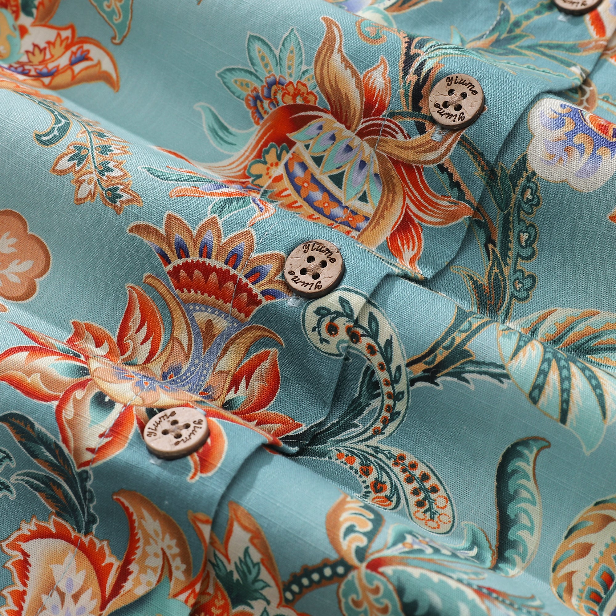 Women's Hawaiian Shirt Tree of Life By Brooklyn Bees Design Studio Print Cotton Button-up Short Sleeve