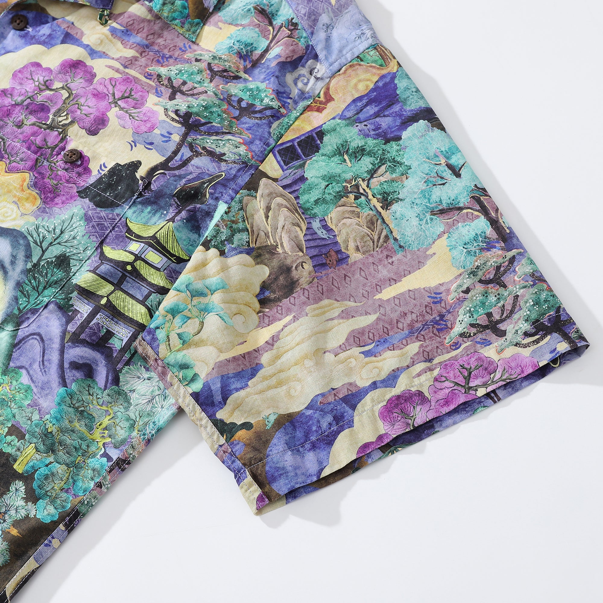 1950年代レトロハワイメンズシャツレトロ和風ビューシャツ