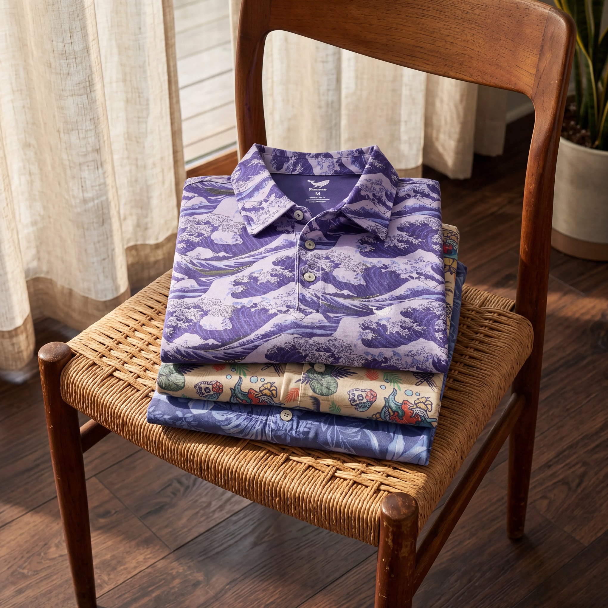 Mystery Box - Men's Hawaiian Polo Shirt Short Sleeve 83% Recycled Polyester 17% Spandex Aloha Mystery Box By Yiume Aritst