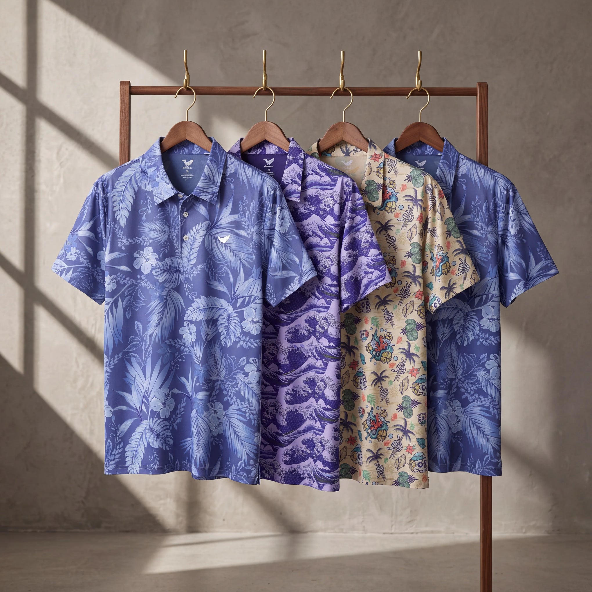 Mystery Box - Men's Hawaiian Polo Shirt Short Sleeve 83% Recycled Polyester 17% Spandex Aloha Mystery Box By Yiume Aritst