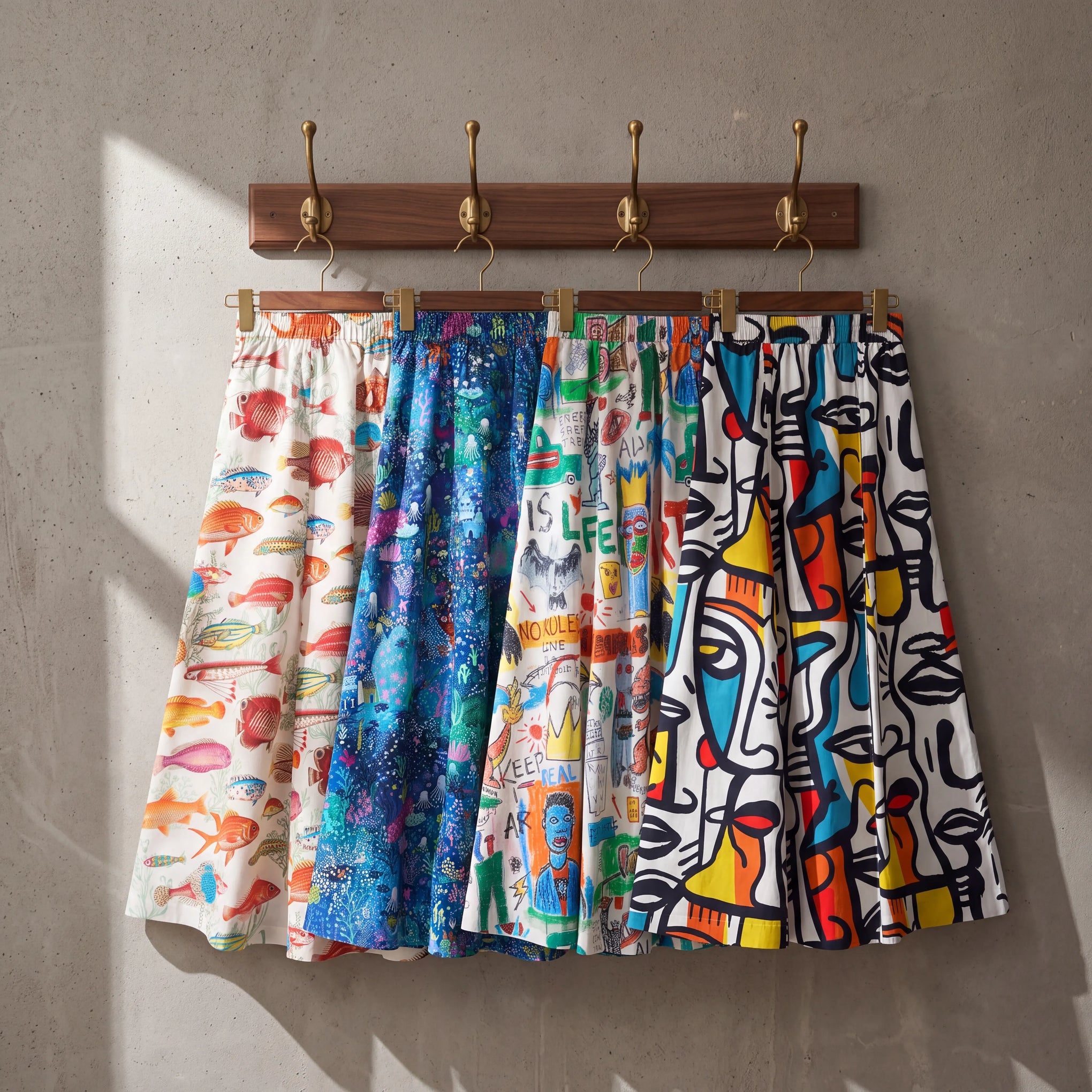 Mystery Box - Women's Casual Skirt Elastic Waist with Pockets 100% Cotton Aloha Mystery Box By Yiume Aritst