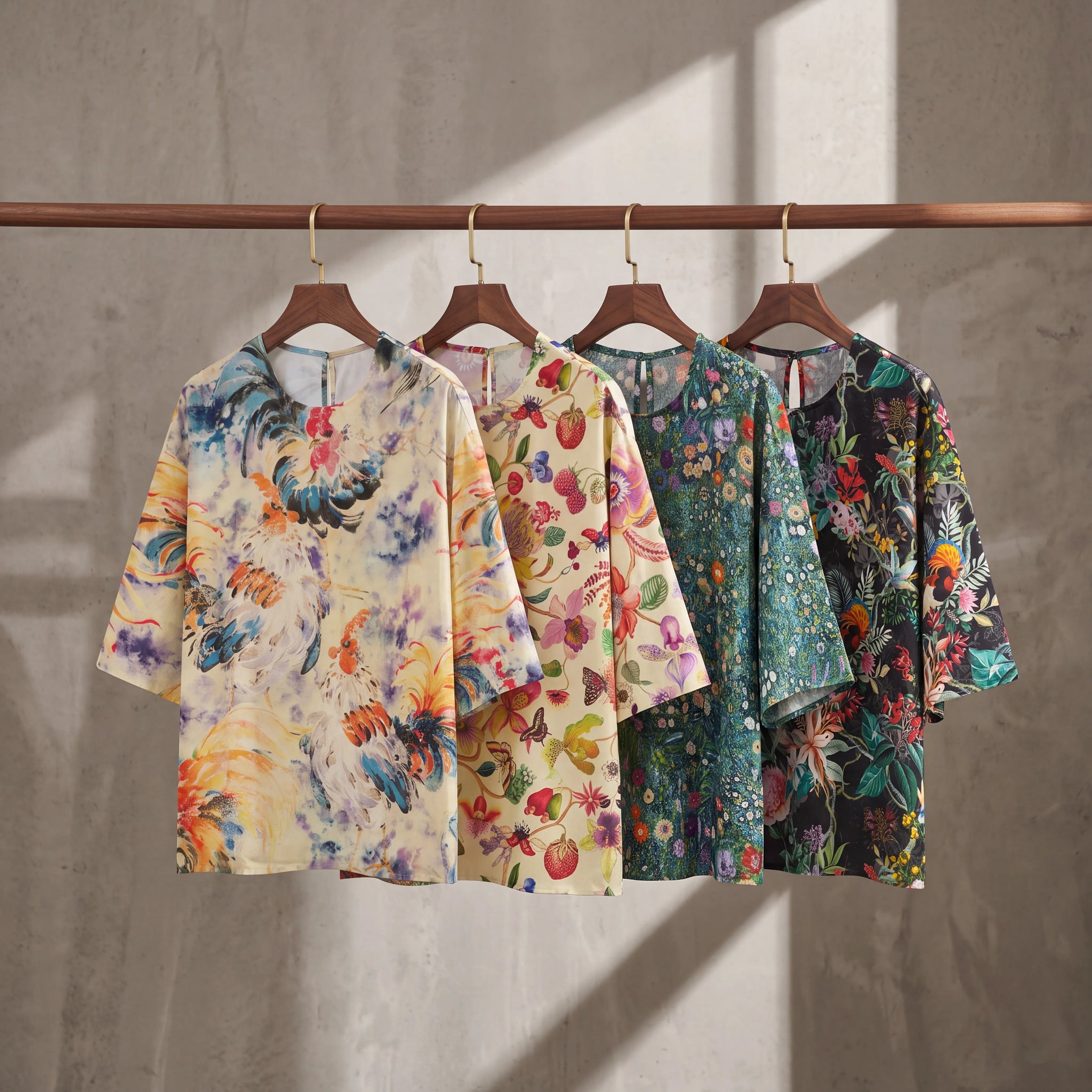 Mystery Box - Women's Casual Blouse Elbow Sleeve Crew Neck Button-Back 100% Lyocell Aloha Mystery Box By Yiume Aritst