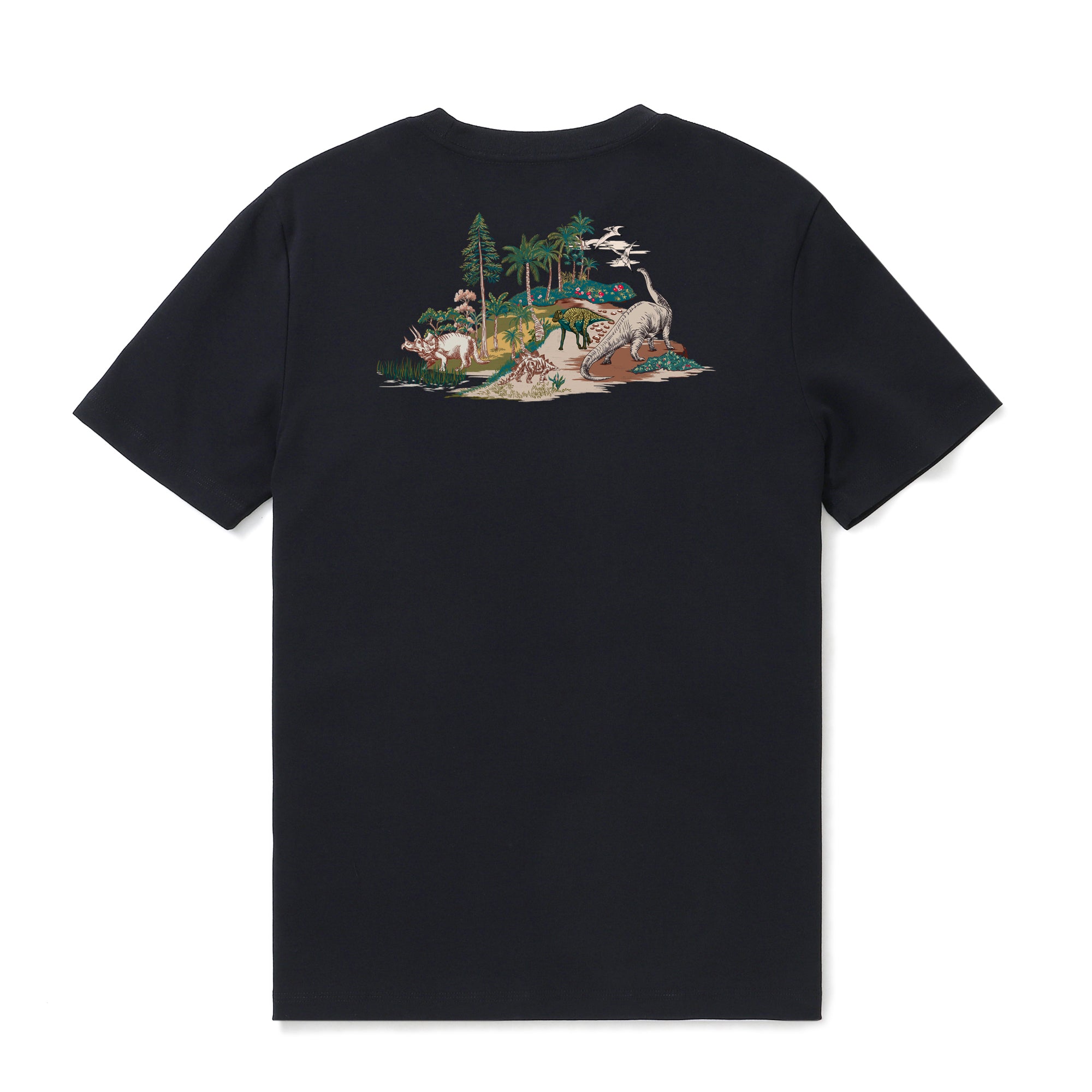 T-shirt hawaïen pour hommes T-shirt aventure préhistorique col rond 100 % coton