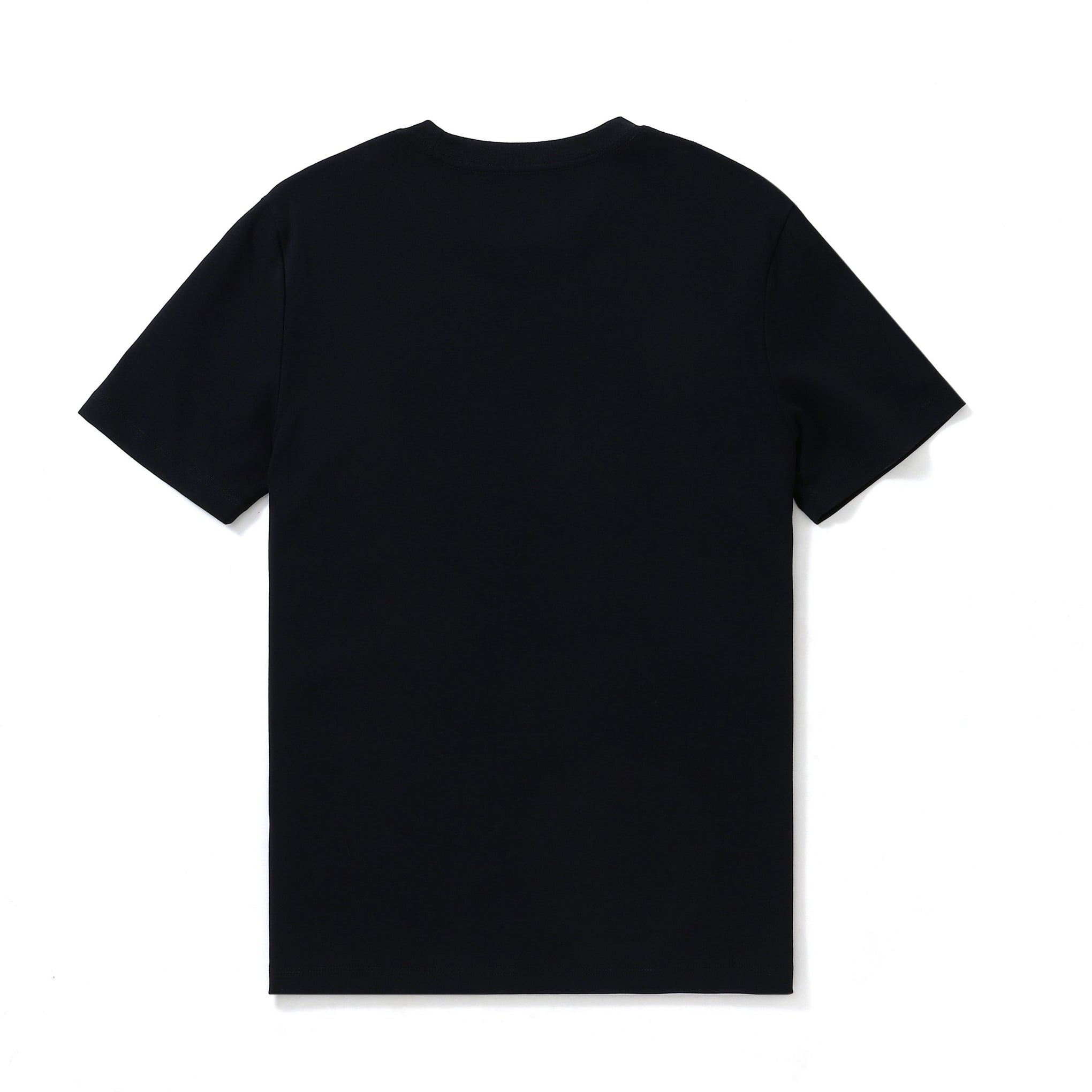 Stain-proof Crew Neck Black Short Sleeve Basic Tee Shirt Stain-proof Basic Tee Black