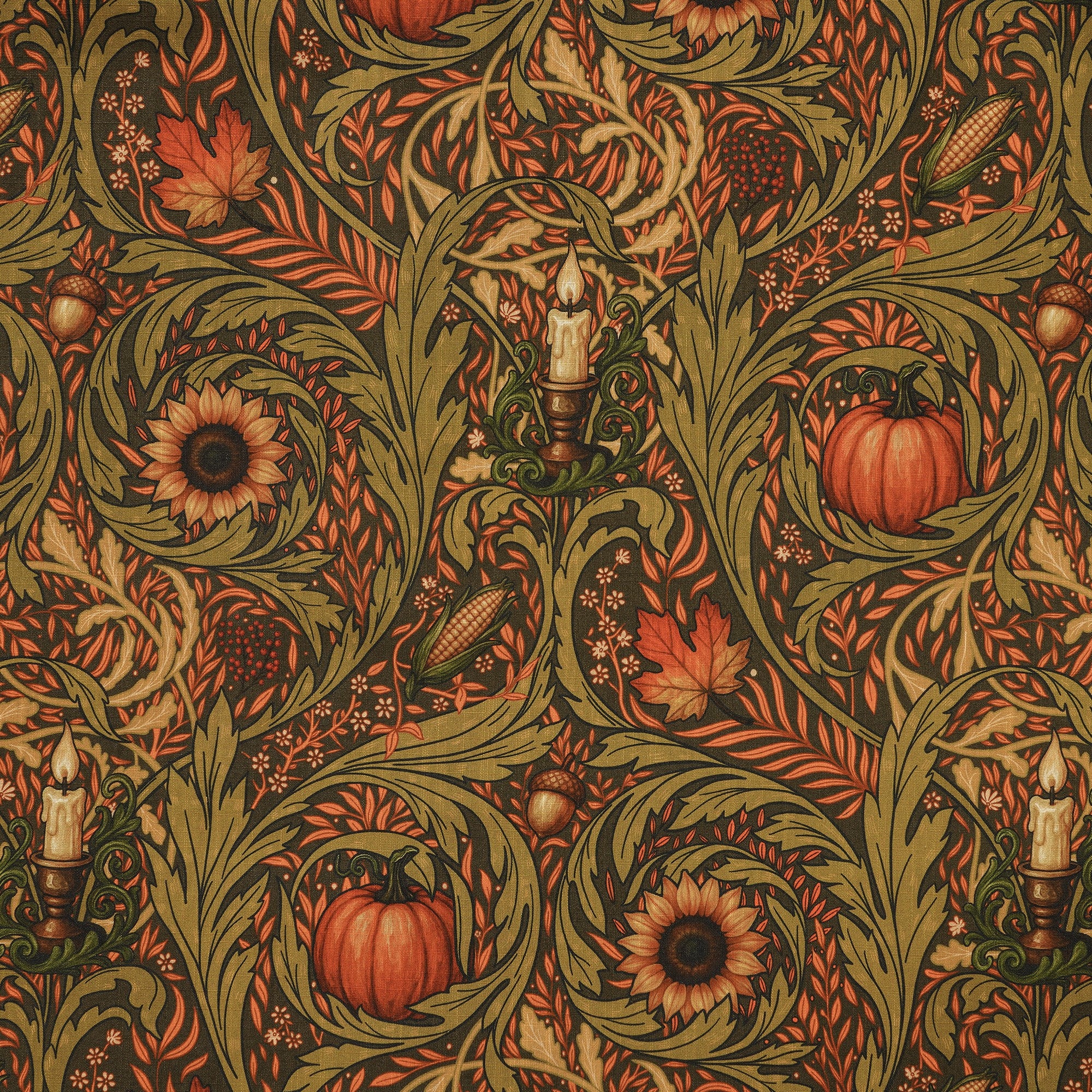 Men's Hawaiian Shirt Short Sleeve Button-down 100% Cotton Green Aloha Morris's Harvest Whisper