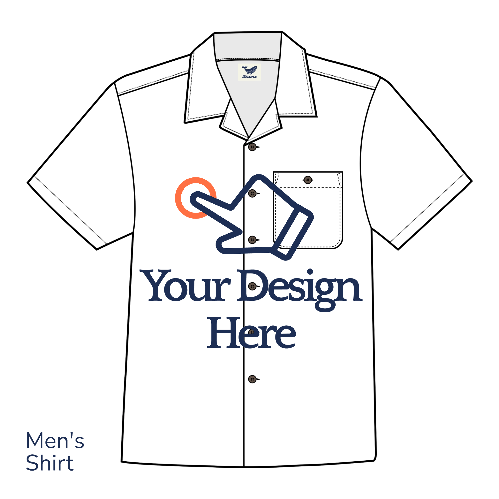 Kundenspezifisches Herren Kurzarm Camp-Kragen Hemd