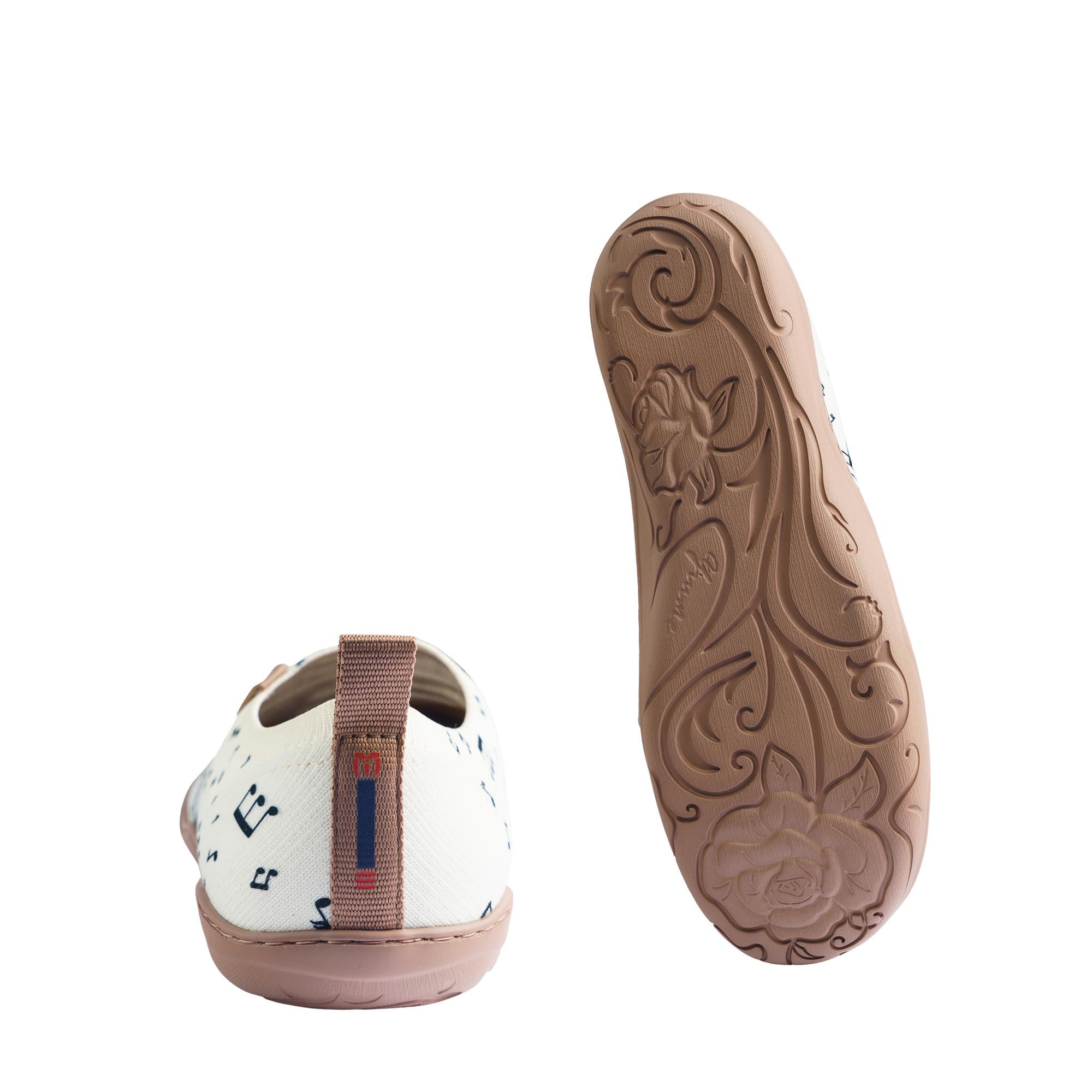 Yiume Women's Art Slip-On Shoes Comfortable Breathable Knit Casual Footwear,Black Cat Melody