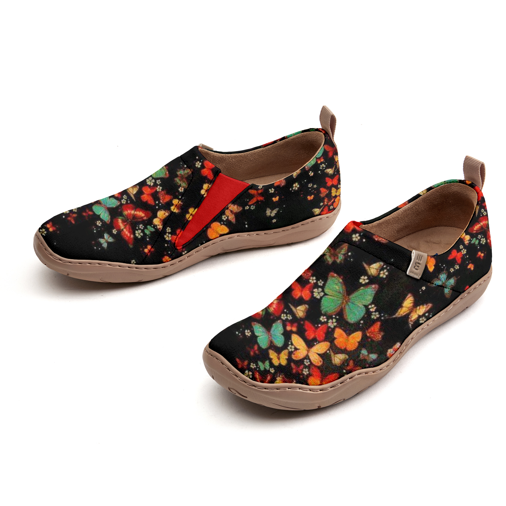 Yiume pour femmes Art Travel Casual Chores Black Butterfly peint, 100% coton