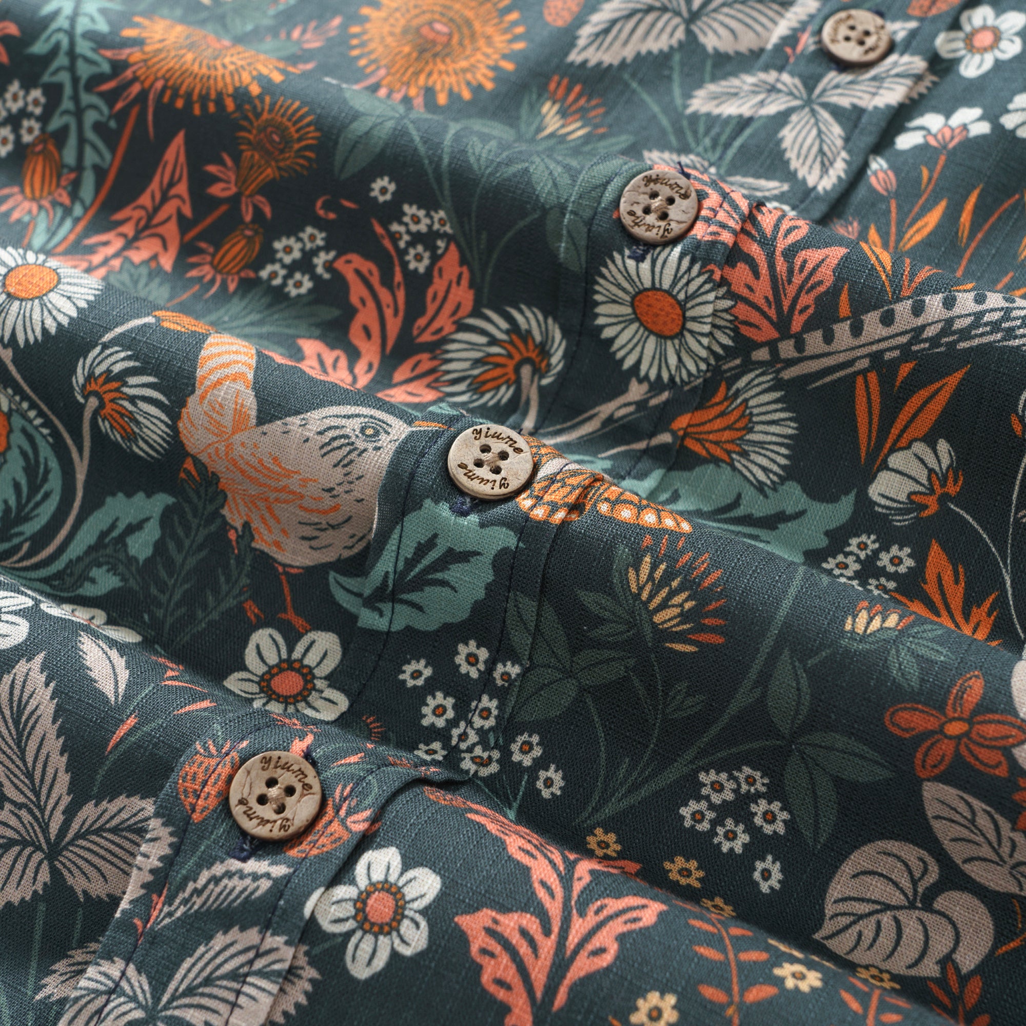 Herren Hawaiian Shirt Der Fasan, Zaunkönig und Schmetterling von Abigail Bryan Baumwollhemd mit Knöpfen Langarm Aloha Shirt